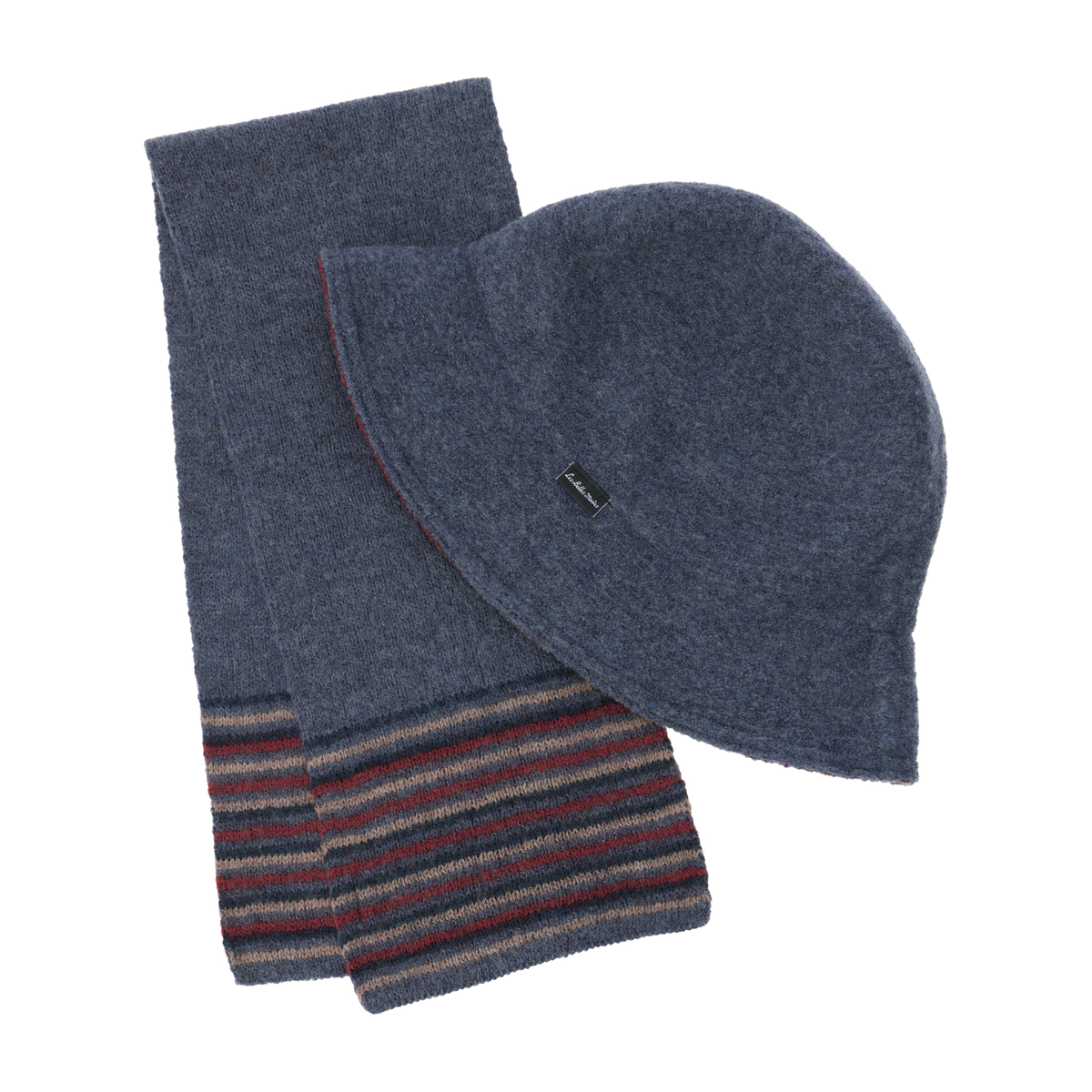 縮絨リバーシブルクローシュ ミニマフラーセット