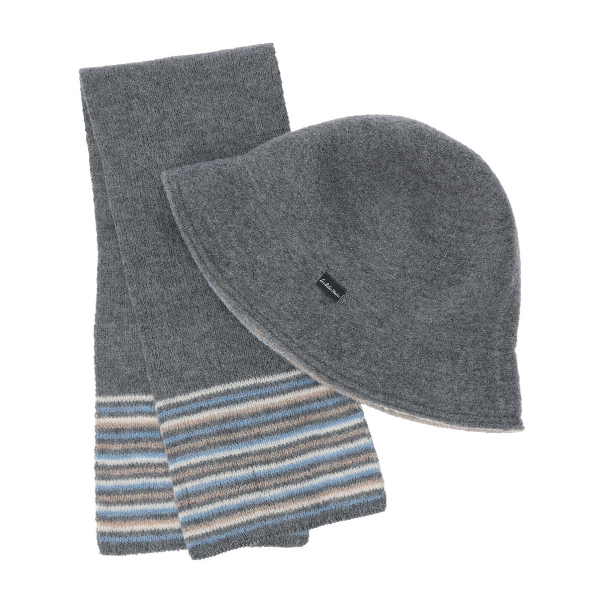 縮絨リバーシブルクローシュ ミニマフラーセット