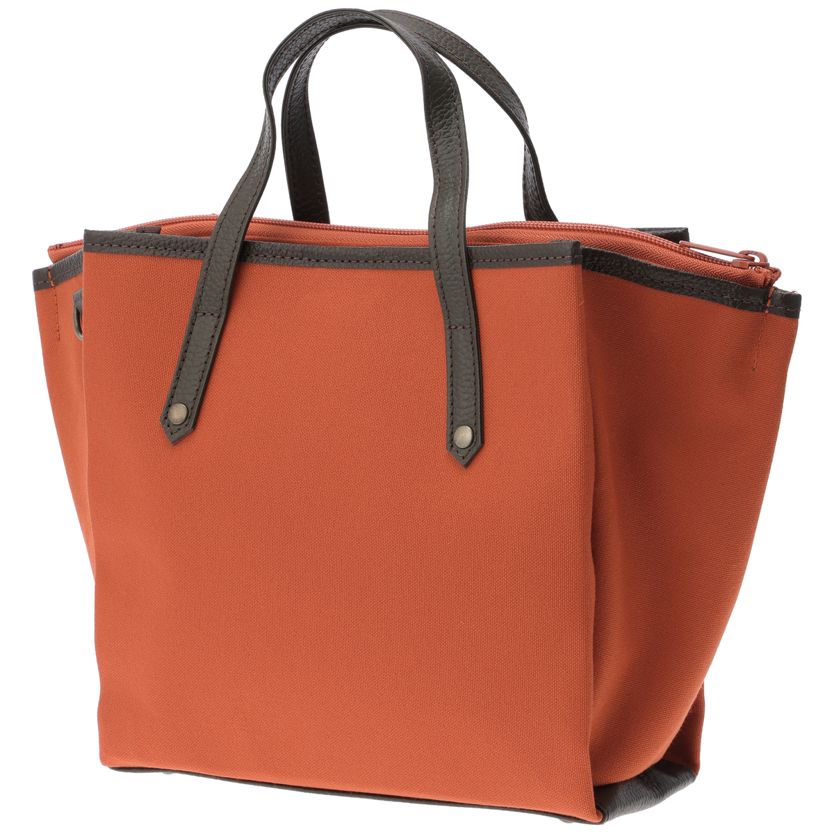 倉敷産帆布×姫路レザー プリーツショルダーバッグ