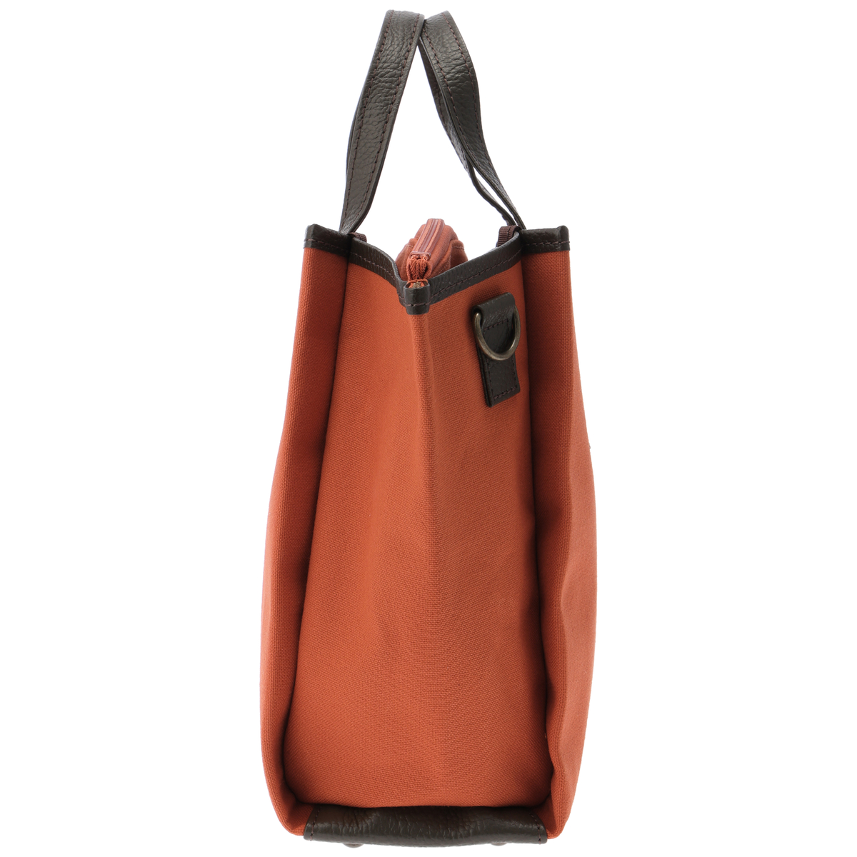 倉敷産帆布×姫路レザー プリーツショルダーバッグ