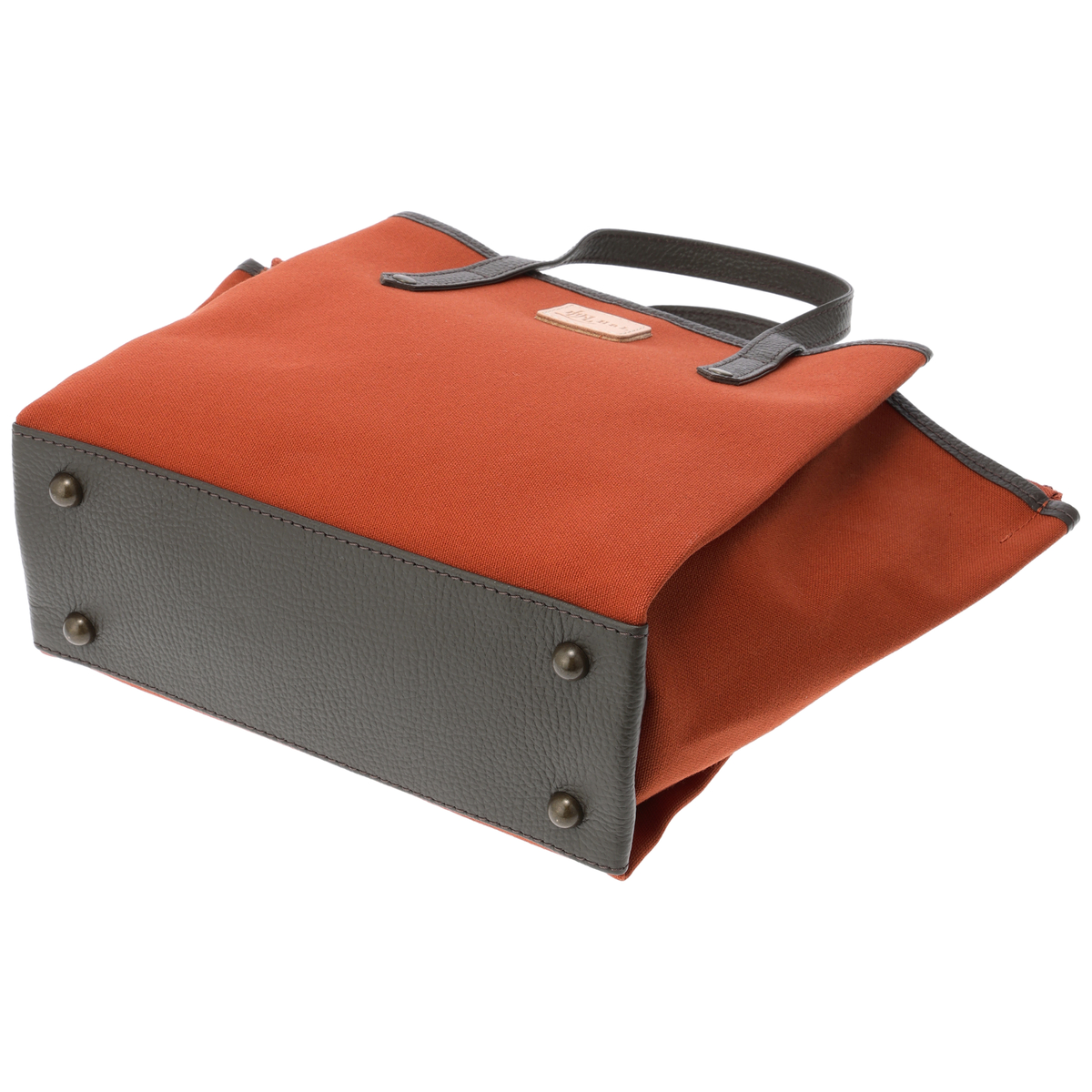 倉敷産帆布×姫路レザー プリーツショルダーバッグ