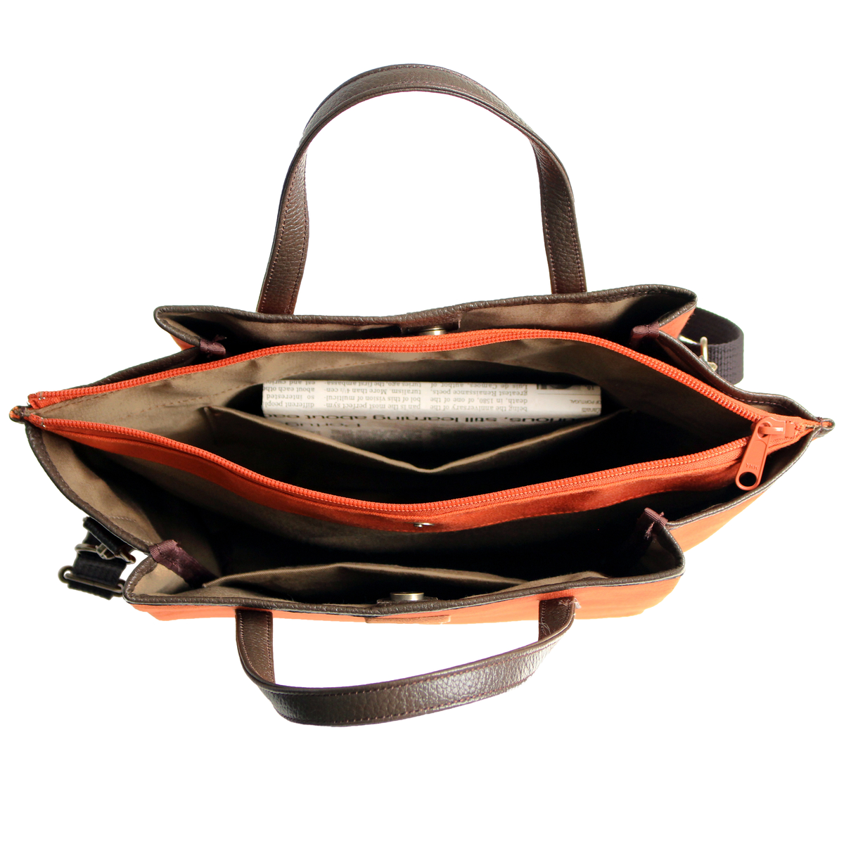 倉敷産帆布×姫路レザー プリーツショルダーバッグ