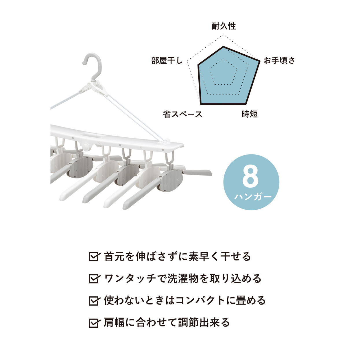 The hangers ワンタッチ 8連ハンガー