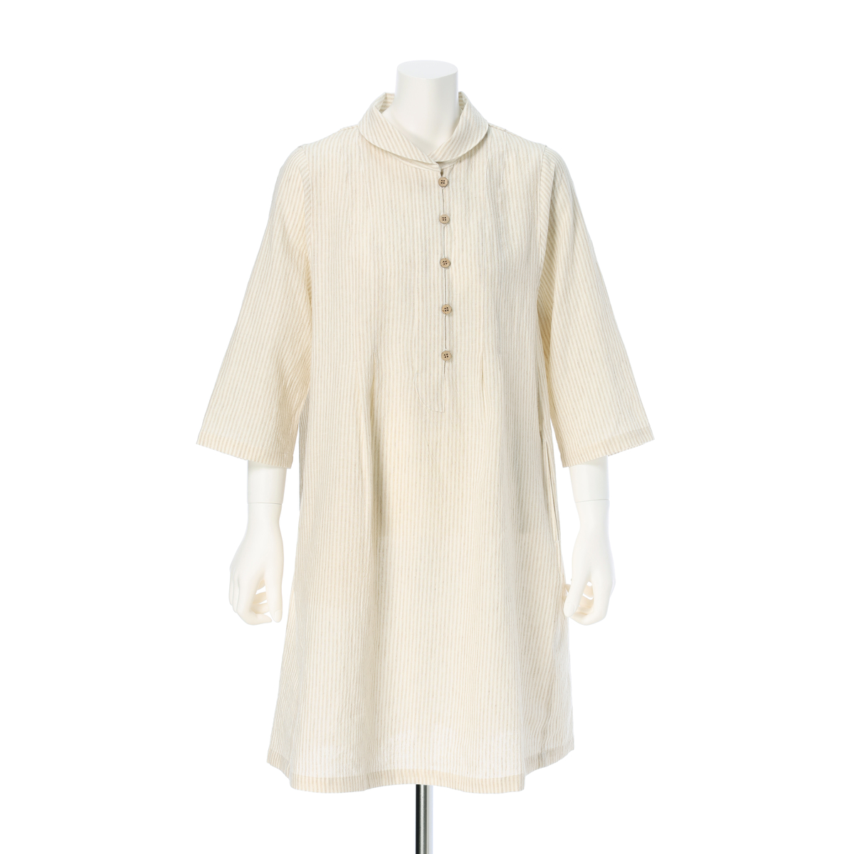 【Hana　Akari】きびのころも　7分袖チュニックワンピース