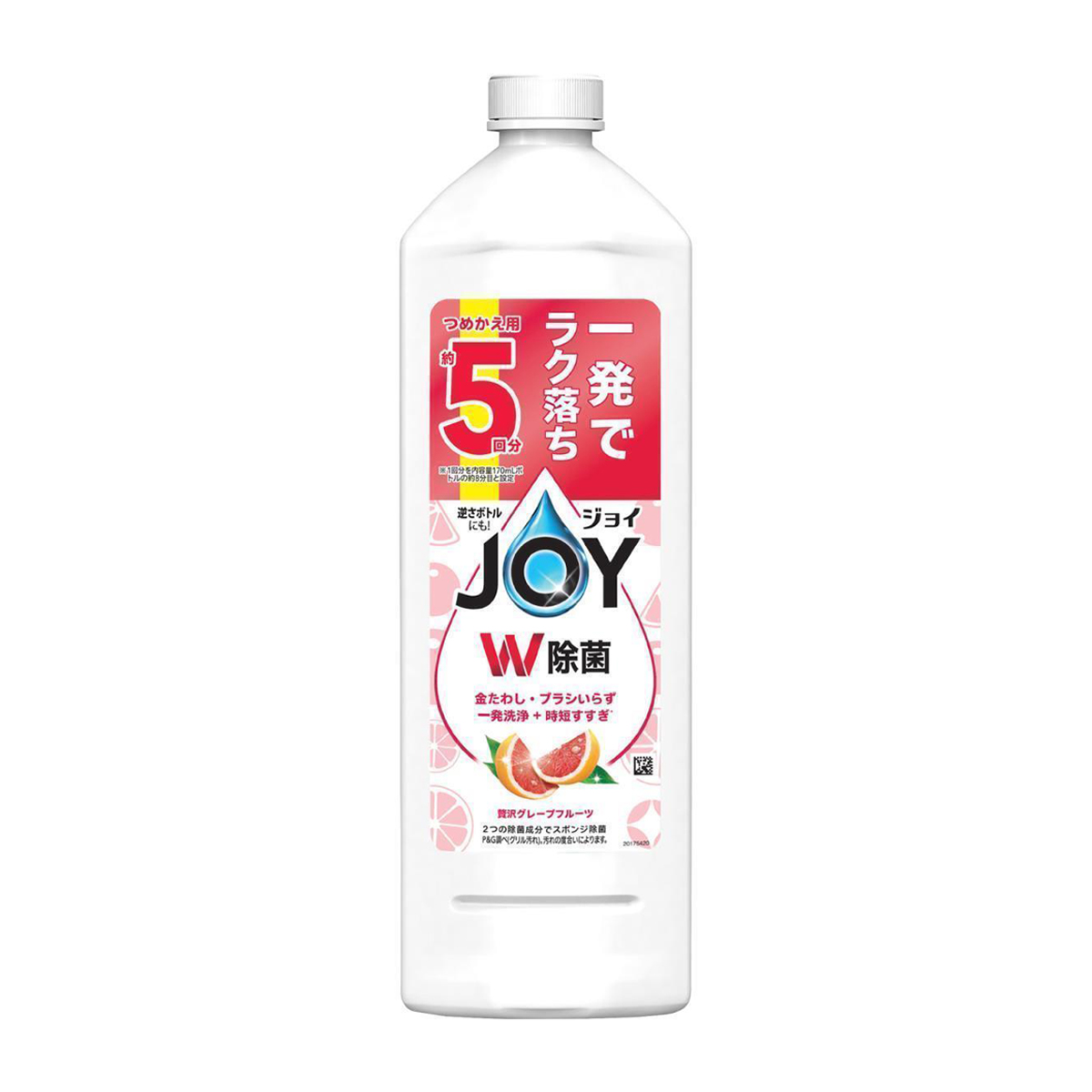 ジョイ　Ｗ除菌　食器用洗剤　贅沢グレープフルーツ　詰め替え　特大　６７０ｍｌ