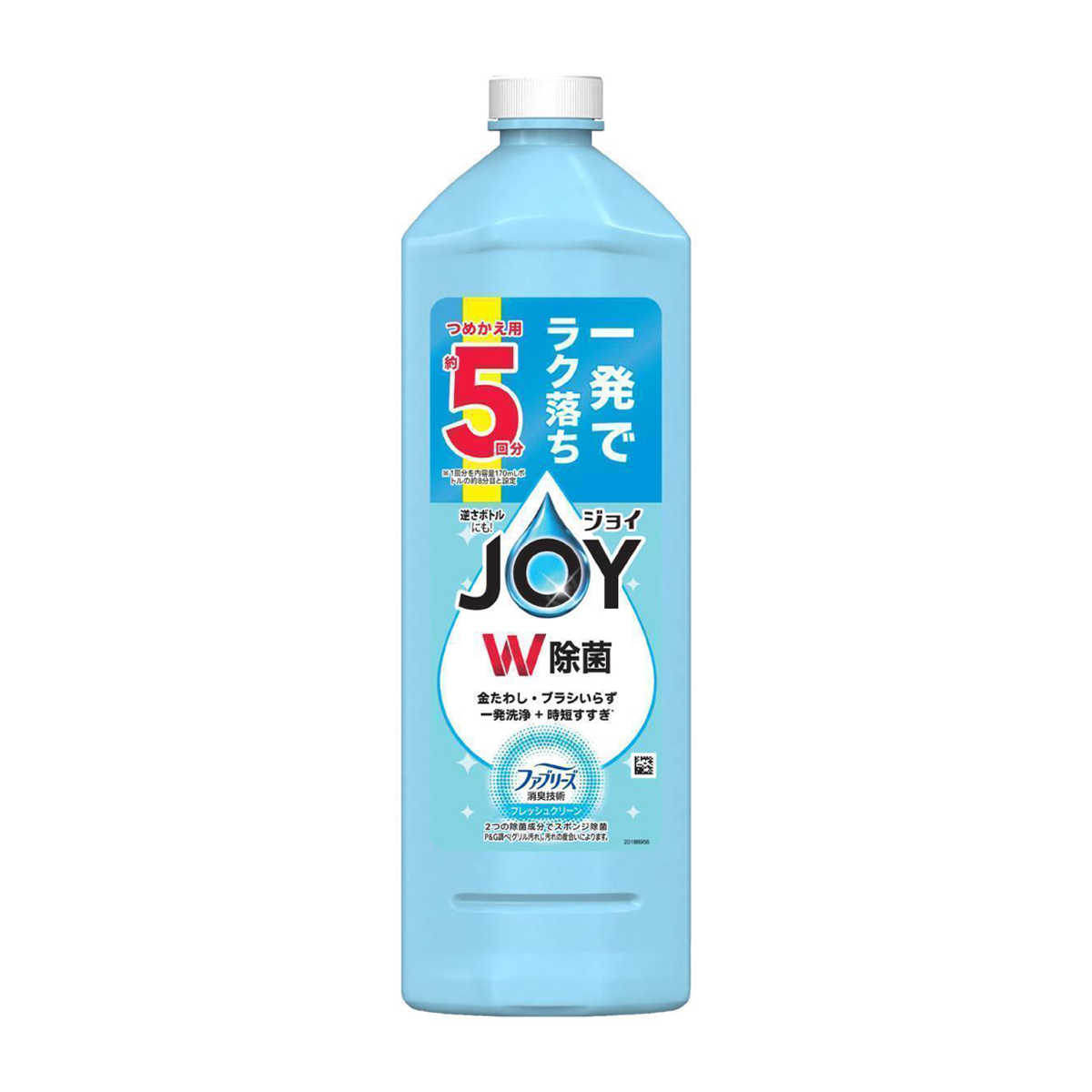 ジョイ　Ｗ除菌　食器用洗剤　ファブリーズ消臭技術　フレッシュクリーン　詰め替え　特大　６７０ｍｌ