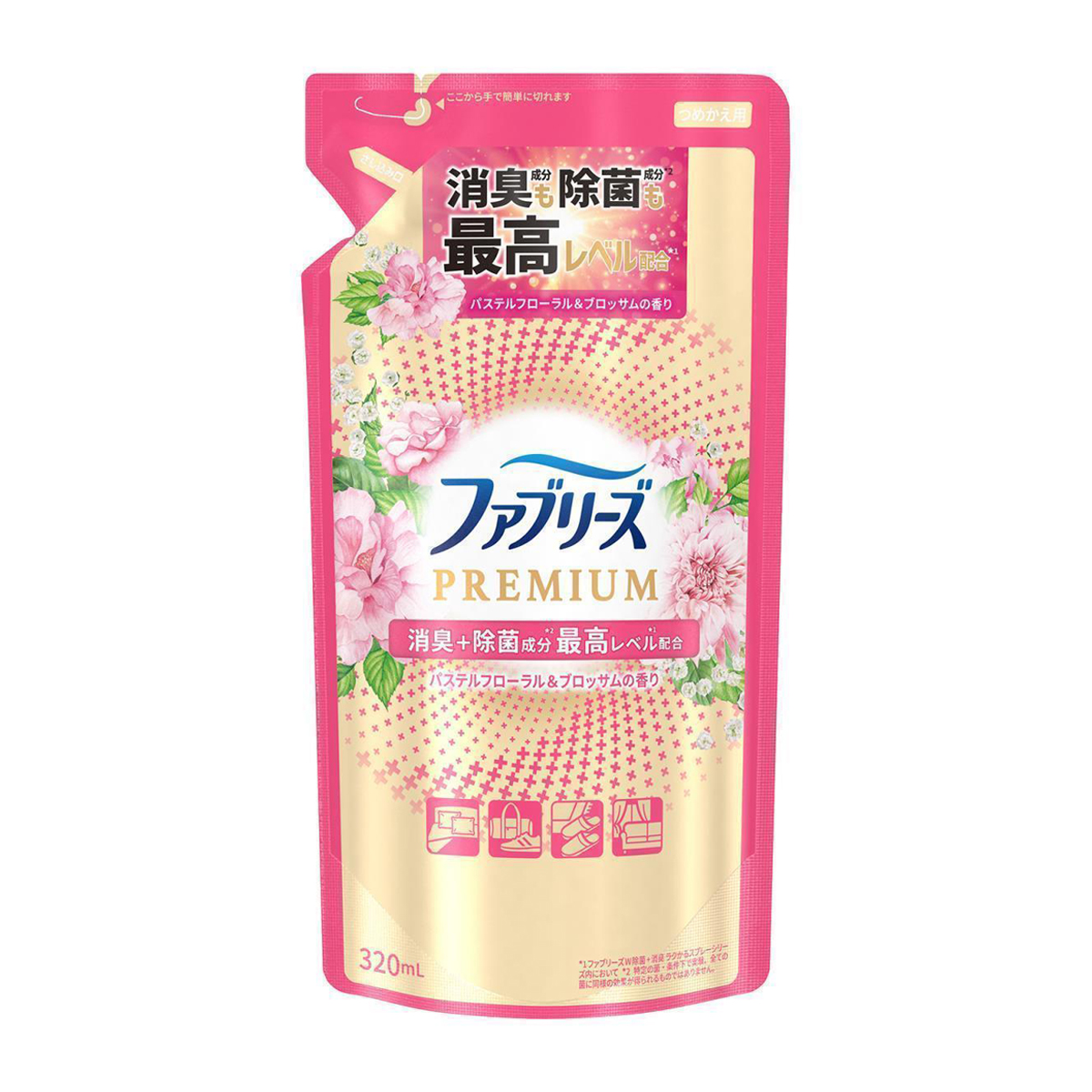 ファブリーズ　ＰＲＥＭＩＵＭ　パステルフローラル＆ブロッサムの香り　つめかえ用　３２０ｍｌ