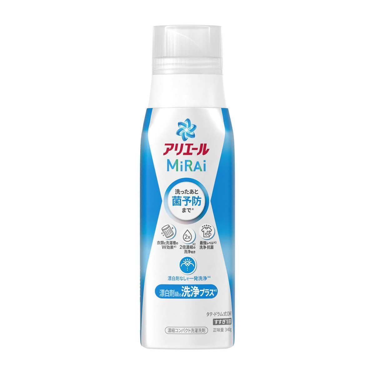 アリエール　洗濯洗剤　ＭｉＲＡｉ　漂白剤級の洗浄プラス　本体　３４０ｇ