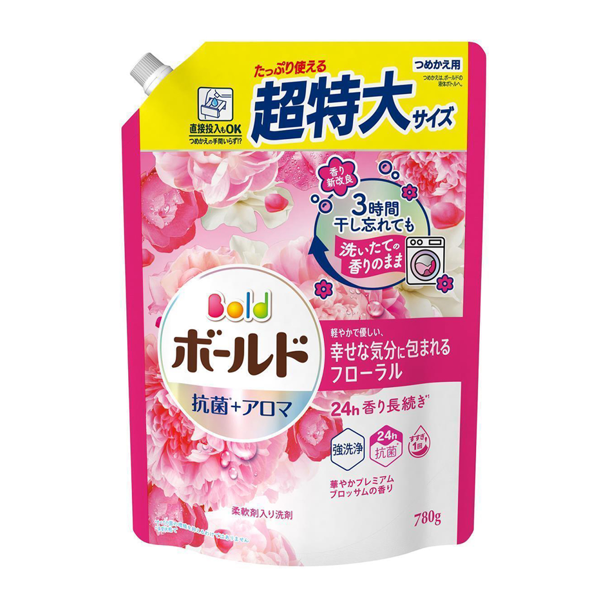P＆G　ボールド　プレミアムブロッサム　抗菌　洗濯用洗剤　400g　32袋　A ボールド P&G 洗濯洗剤 液体 プレミアムブロッサム 詰替 400g