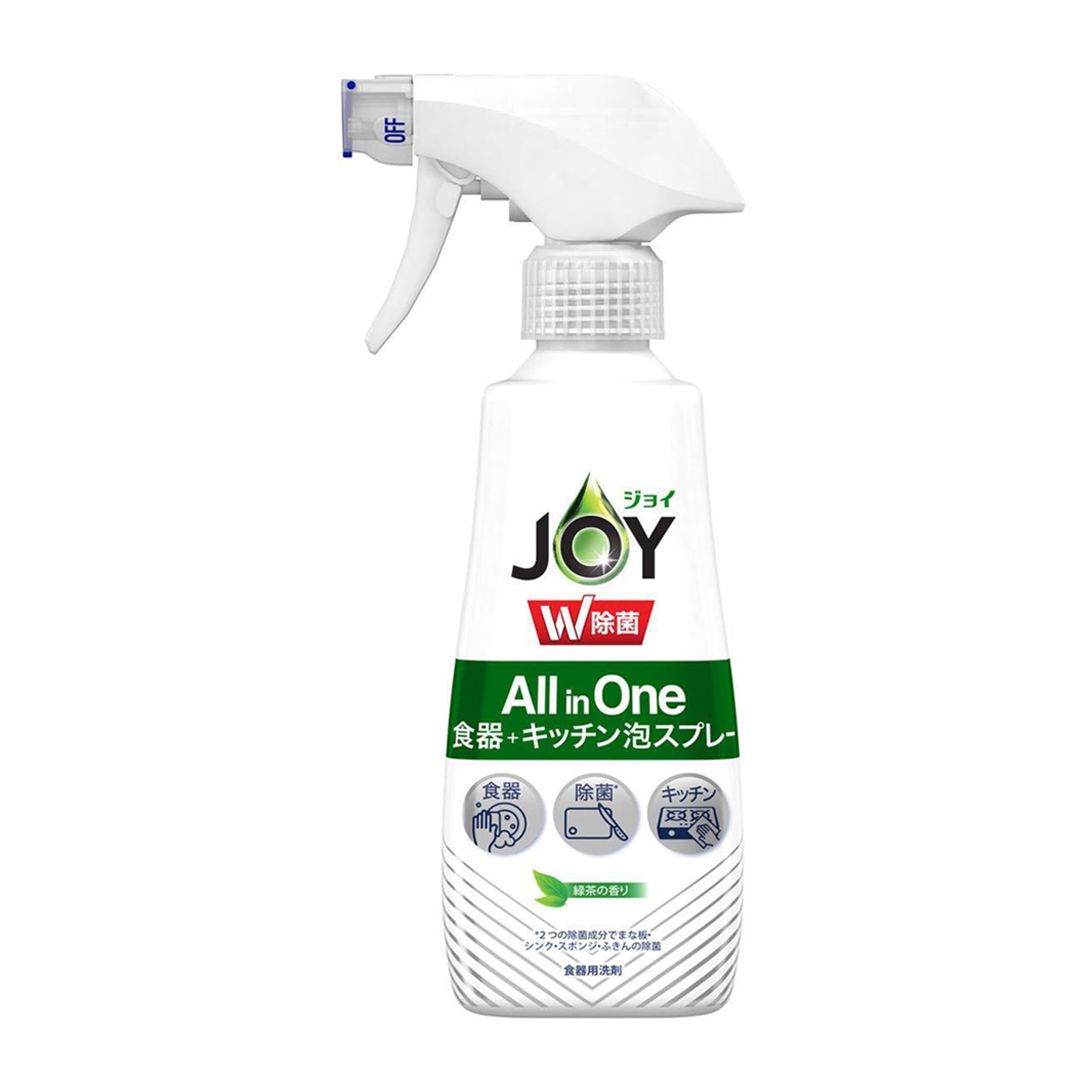 ジョイ　Ｗ除菌　Ａｌｌ ｉｎ Ｏｎｅ　食器＋キッチン泡スプレー　緑茶の香り　本体　２７５ｍｌ