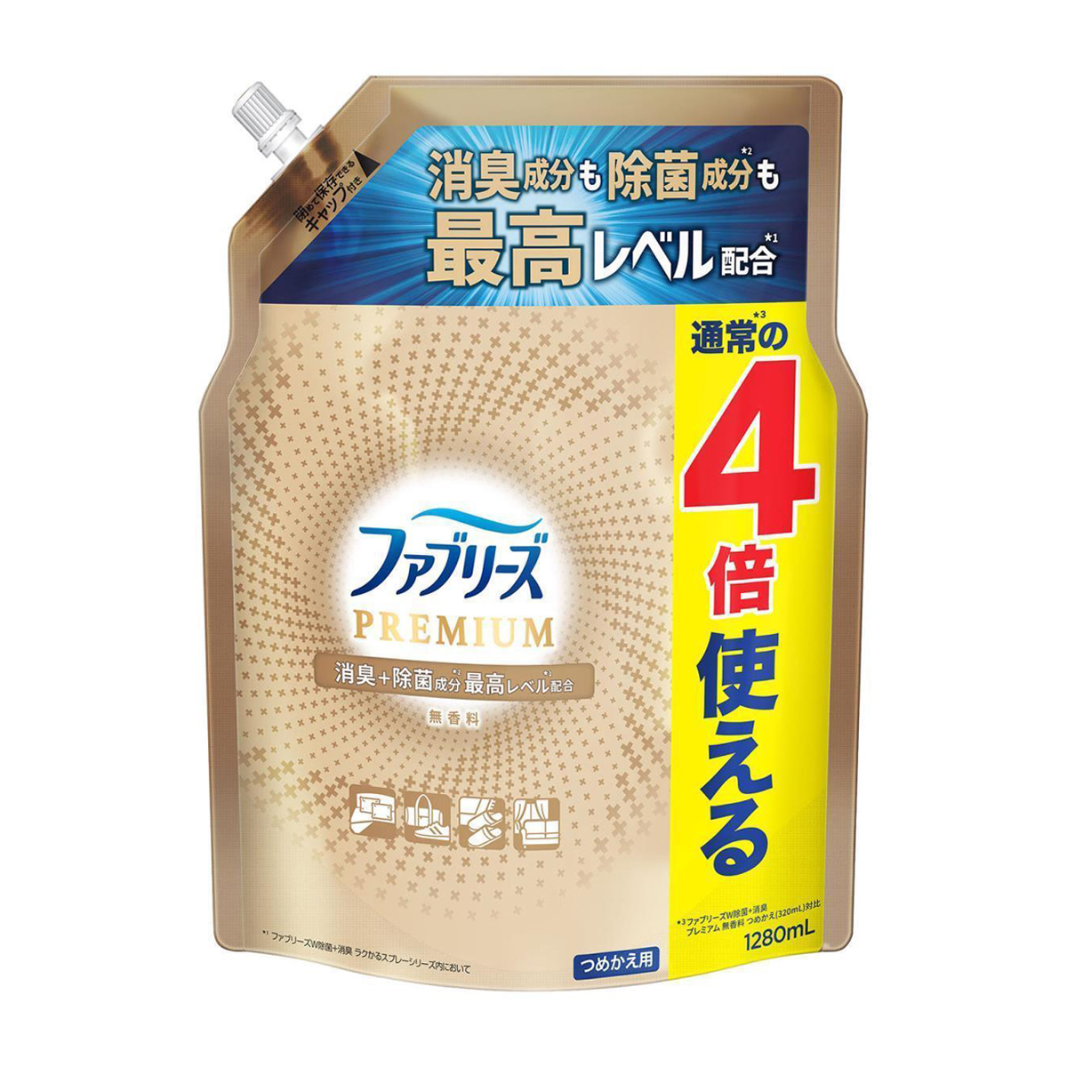 ファブリーズ　ＰＲＥＭＩＵＭ　無香料　つめかえ　１２８０ｍｌ