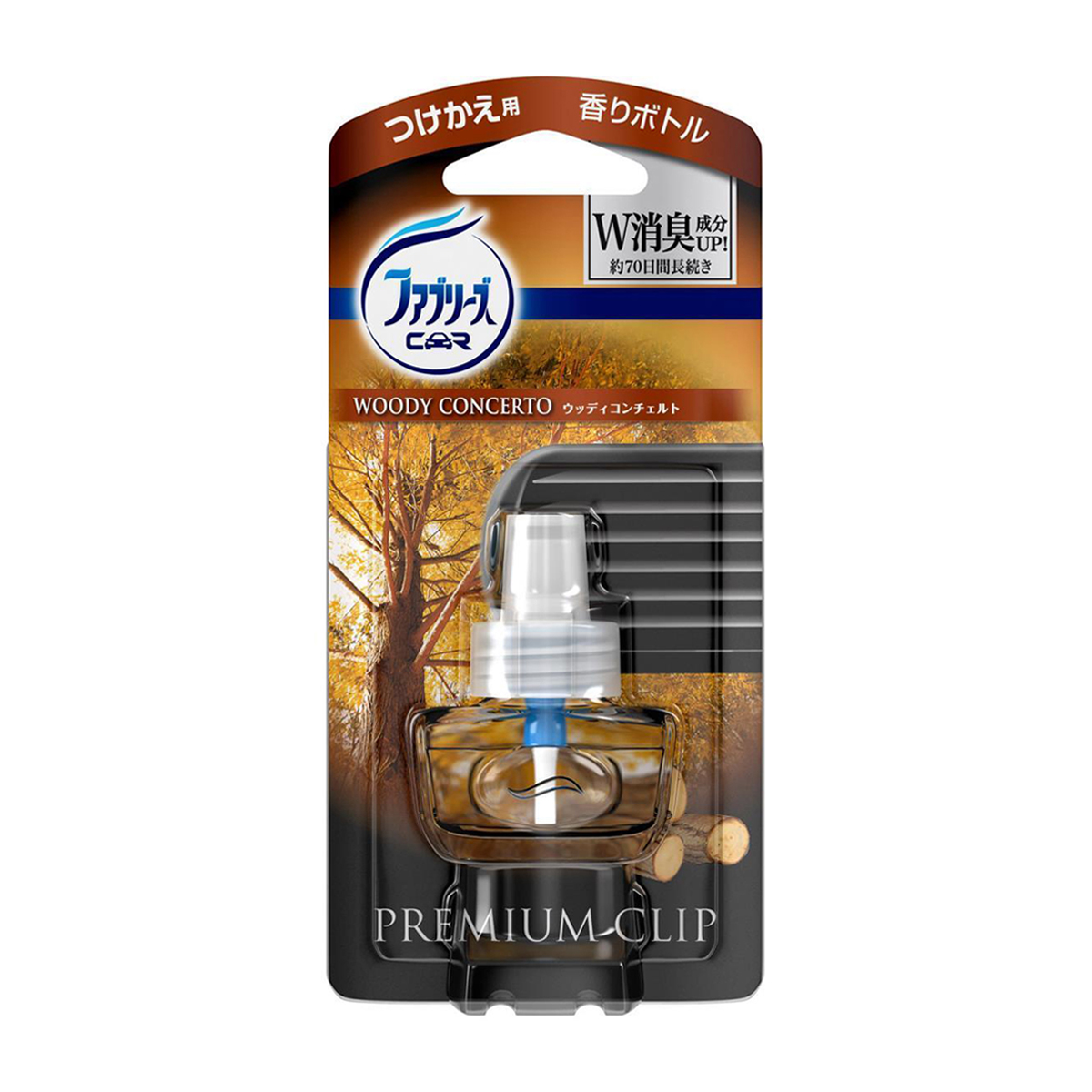 ファブリーズ　車用　プレミアムクリップ　ウッディコンチェルト　つけかえ用　７ｍｌ