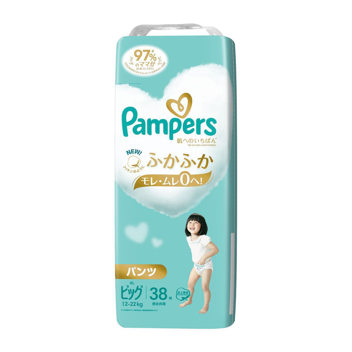 パンパース　肌へのいちばん　１２～２２ｋｇ　パンツ　ビッグサイズ　３８枚