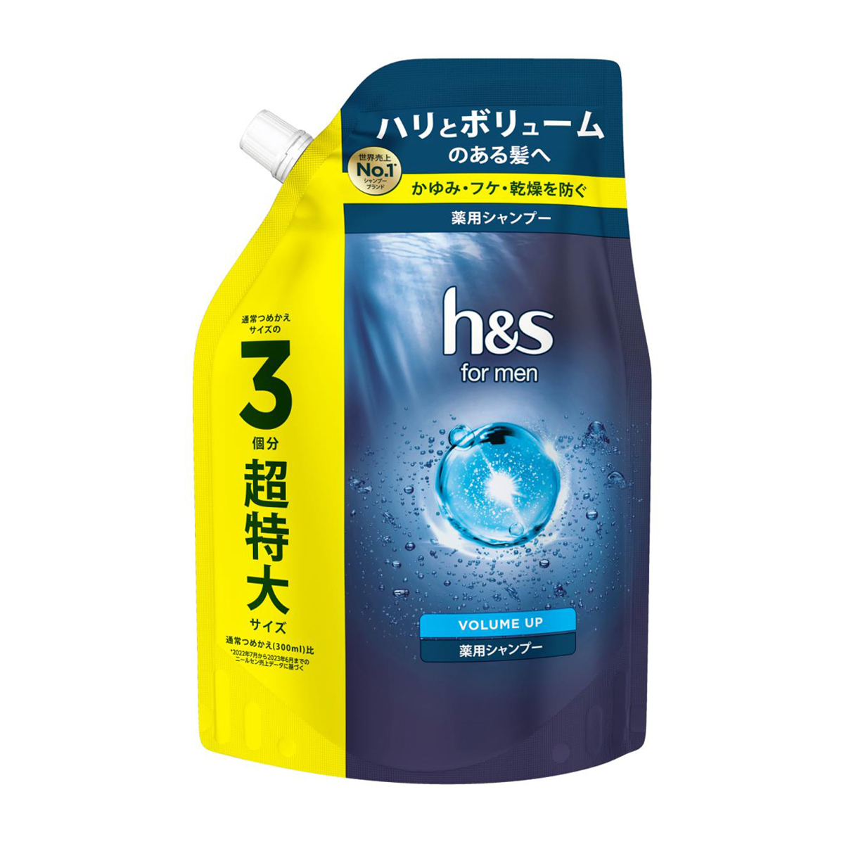 ｈ＆ｓ　ｆｏｒ　ｍｅｎ　ボリュームアップ　薬用シャンプー　つめかえ用　超特大サイズ　９００ｍｌ