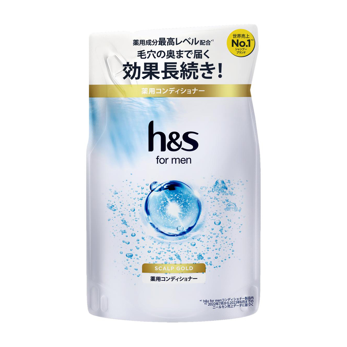 ｈ＆ｓ　ｆｏｒ　ｍｅｎ　スカルプゴールド　薬用コンディショナー　詰め替え　３００ｇ