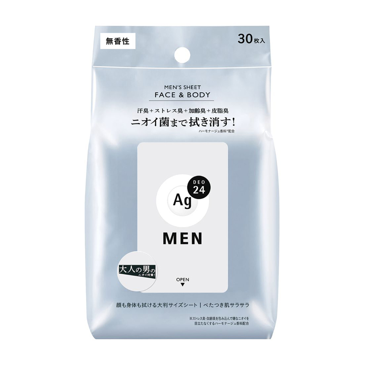 エージーデオ24 メン メンズシート フェイス＆ボディ 無香性 30枚