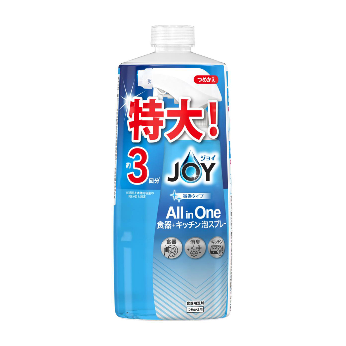 ジョイ ALLinONE 食器+キッチン 泡スプレー 微香タイプ 詰め替え 3回分 690ml