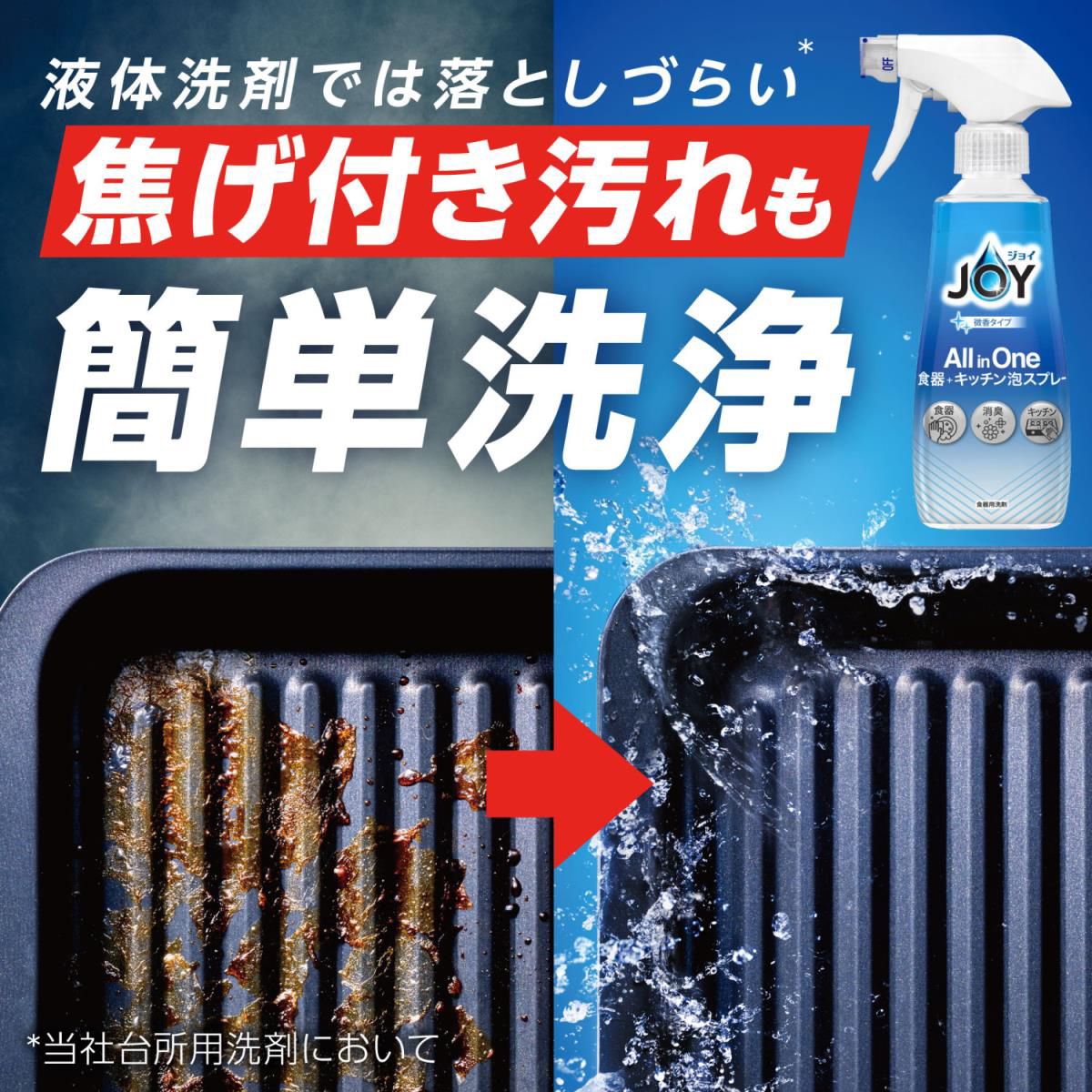 ジョイ ALLinONE 食器+キッチン 泡スプレー 微香タイプ 詰め替え 3回分 690ml