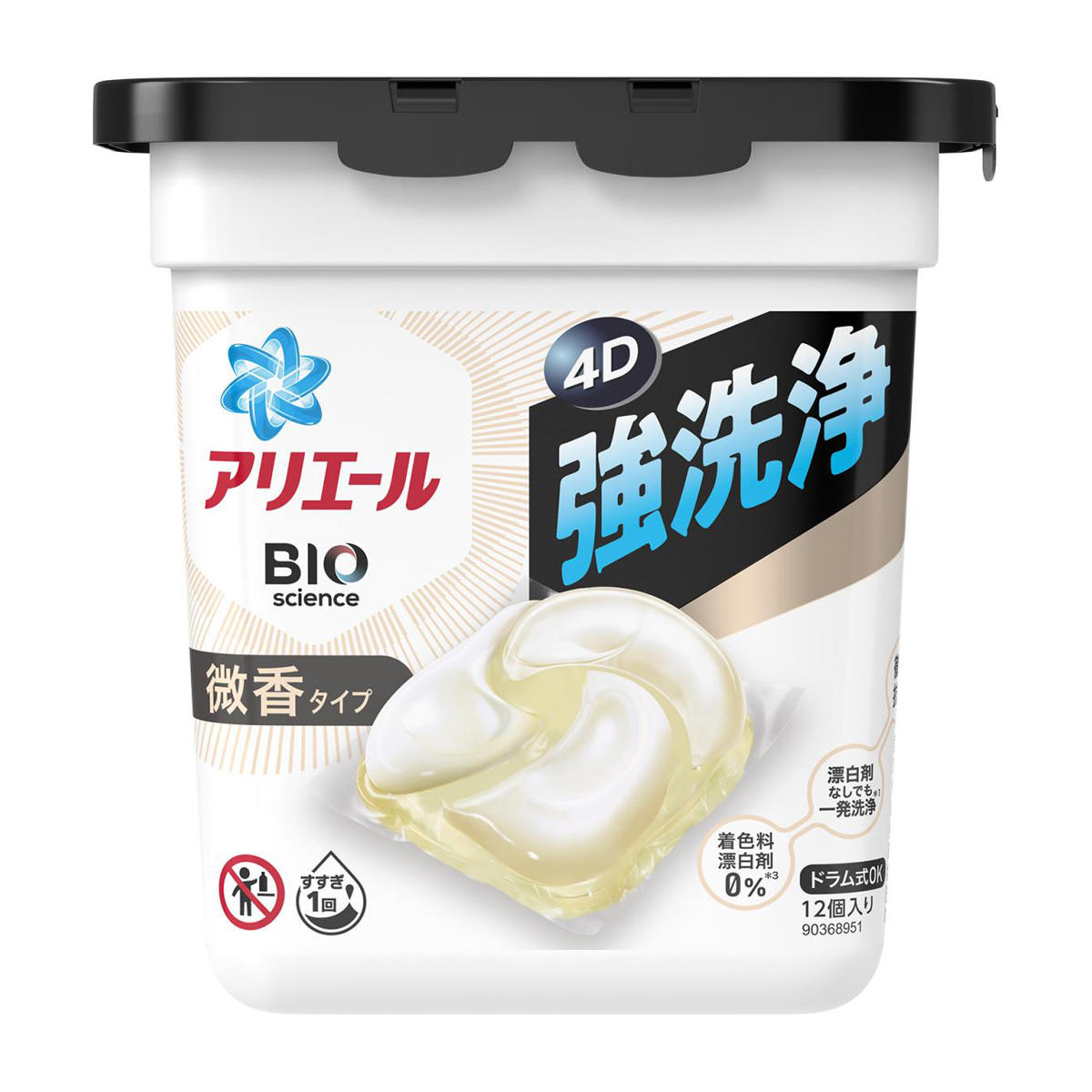 アリエール 洗濯洗剤 ジェルボール4D 微香 本体 12個