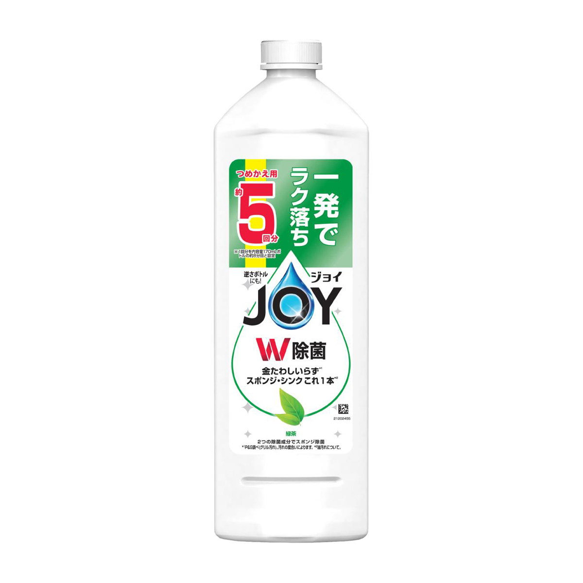 ジョイ W除菌 食器用洗剤 緑茶 詰め替え 特大 670ml
