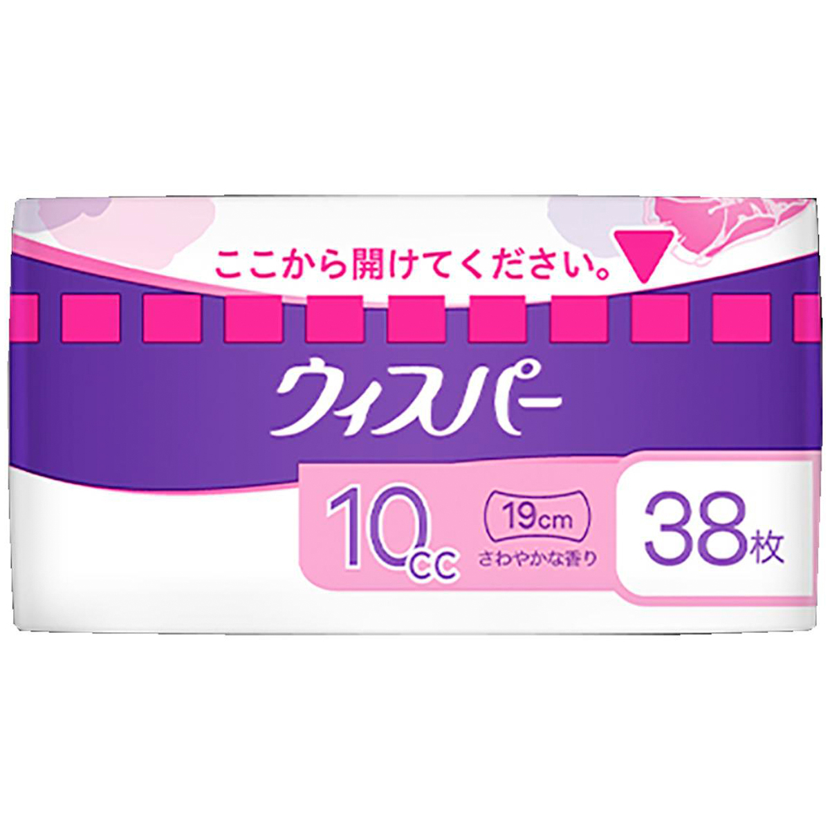 ウィスパー 1枚2役Wガード 10cc おりもの&水分ケア 38枚