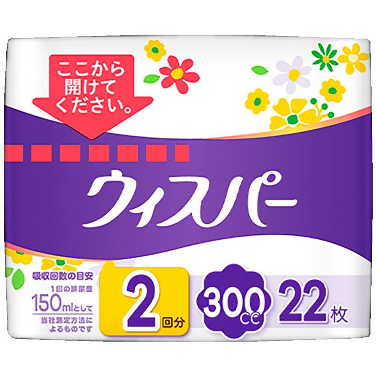 ウィスパー 安心の超吸収 300c 一気にくるモレも安心 22枚