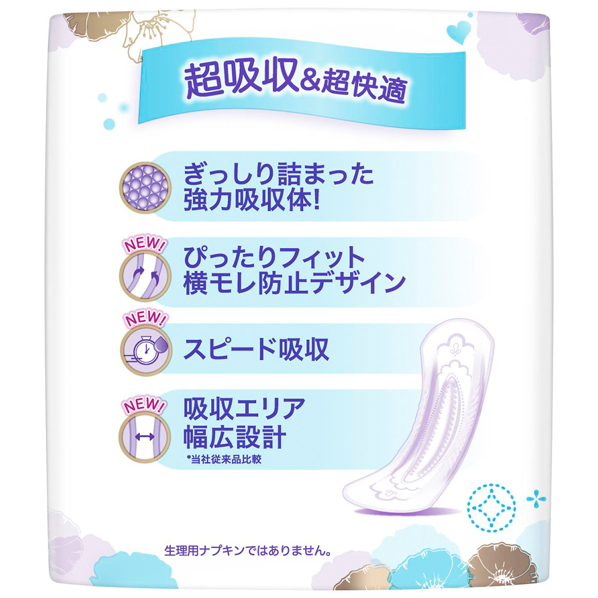 ウィスパー うすさら安心 吸水ケア 尿もれパッド 120cc 無香料 24枚
