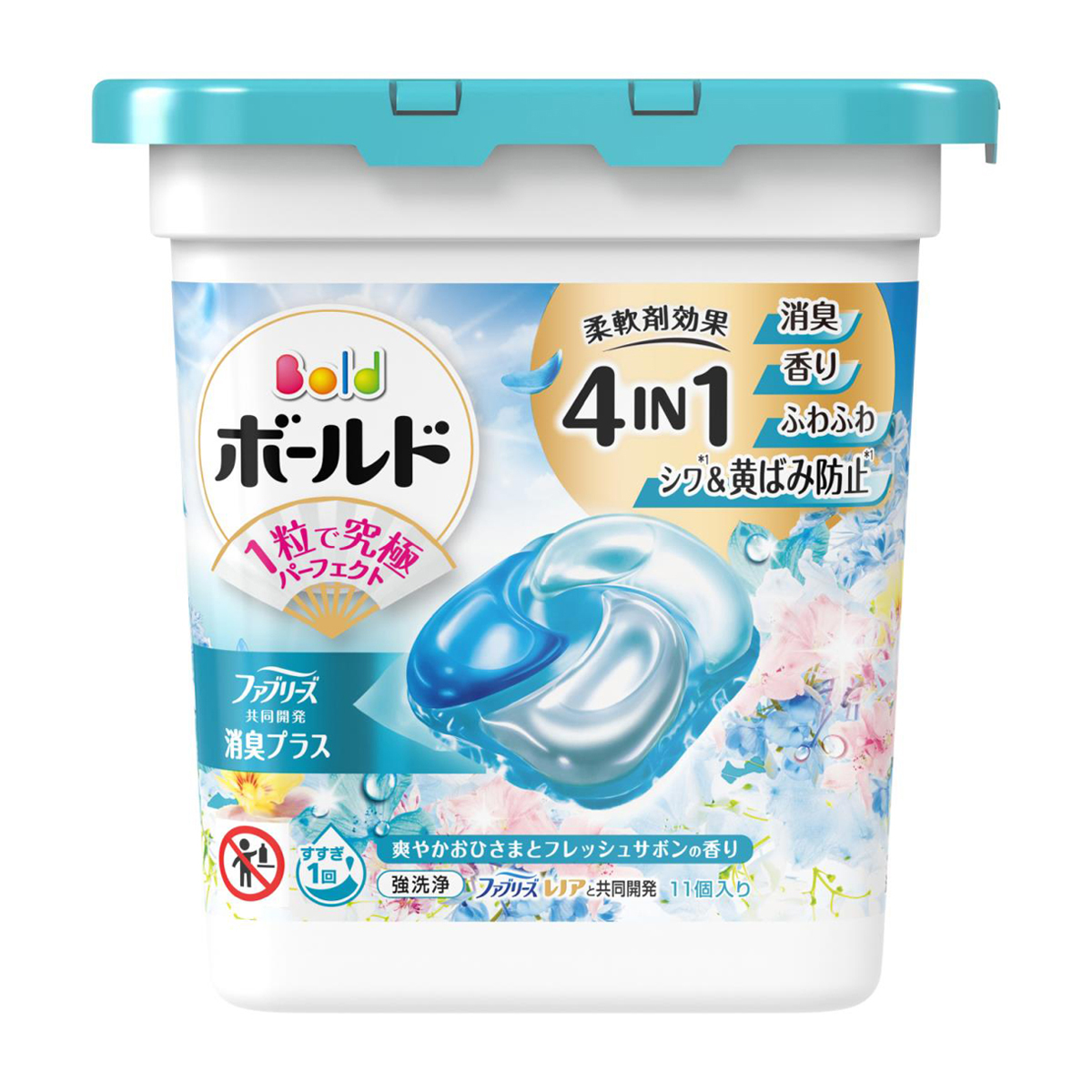 ボールド 洗濯洗剤 ジェルボール 4in1 爽やかおひさまとフレッシュサボンの香り 本体 11個