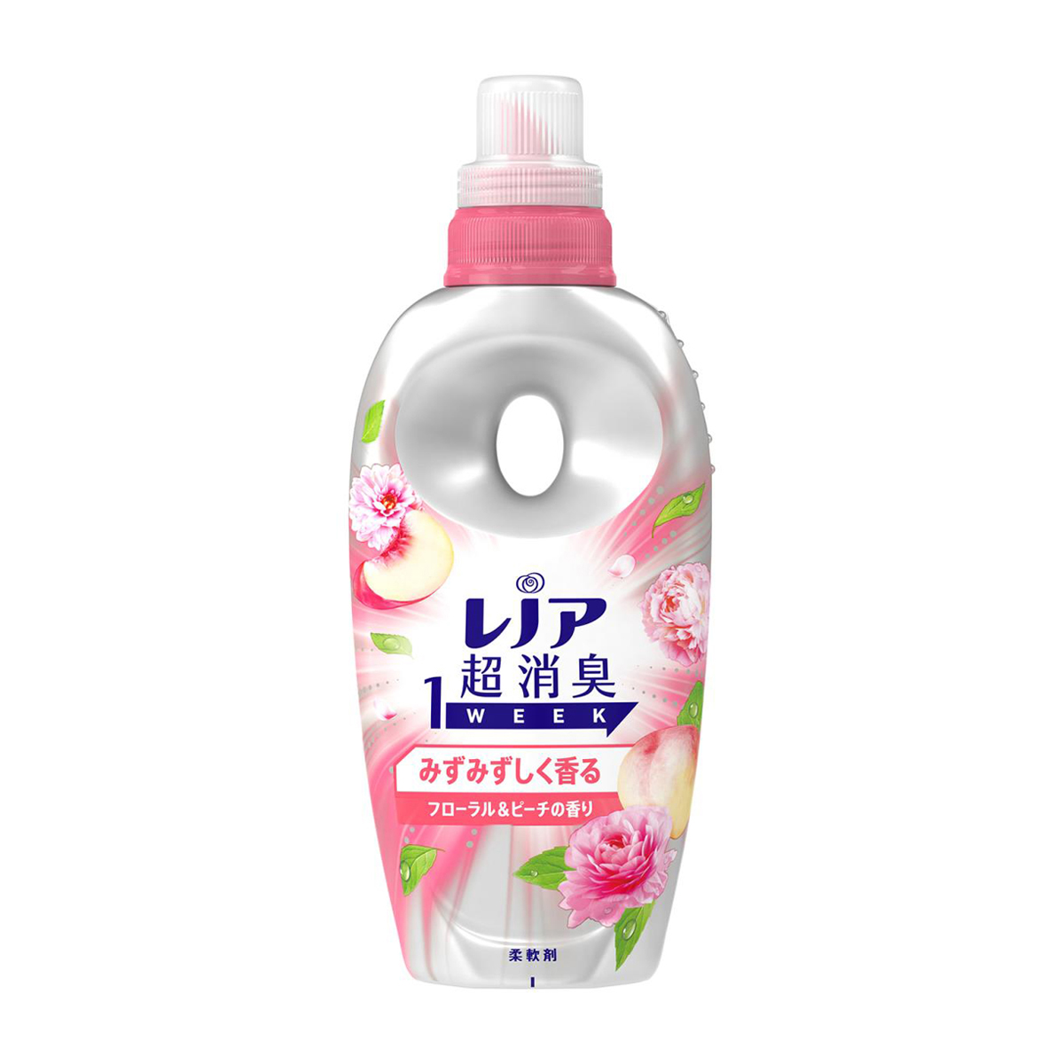 レノア 超消臭1WEEK 柔軟剤 みずみずしく香るフローラル&ピーチの香り 本体 490ml