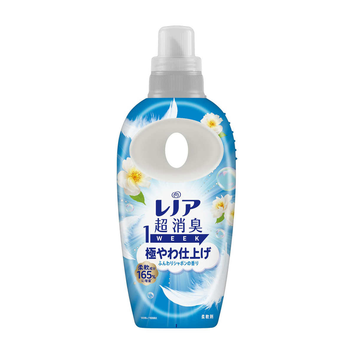レノア　超消臭１ＷＥＥＫ　柔軟剤　極やわ仕上げ　ふんわりシャボンの香り　本体　４９０ｍｌ