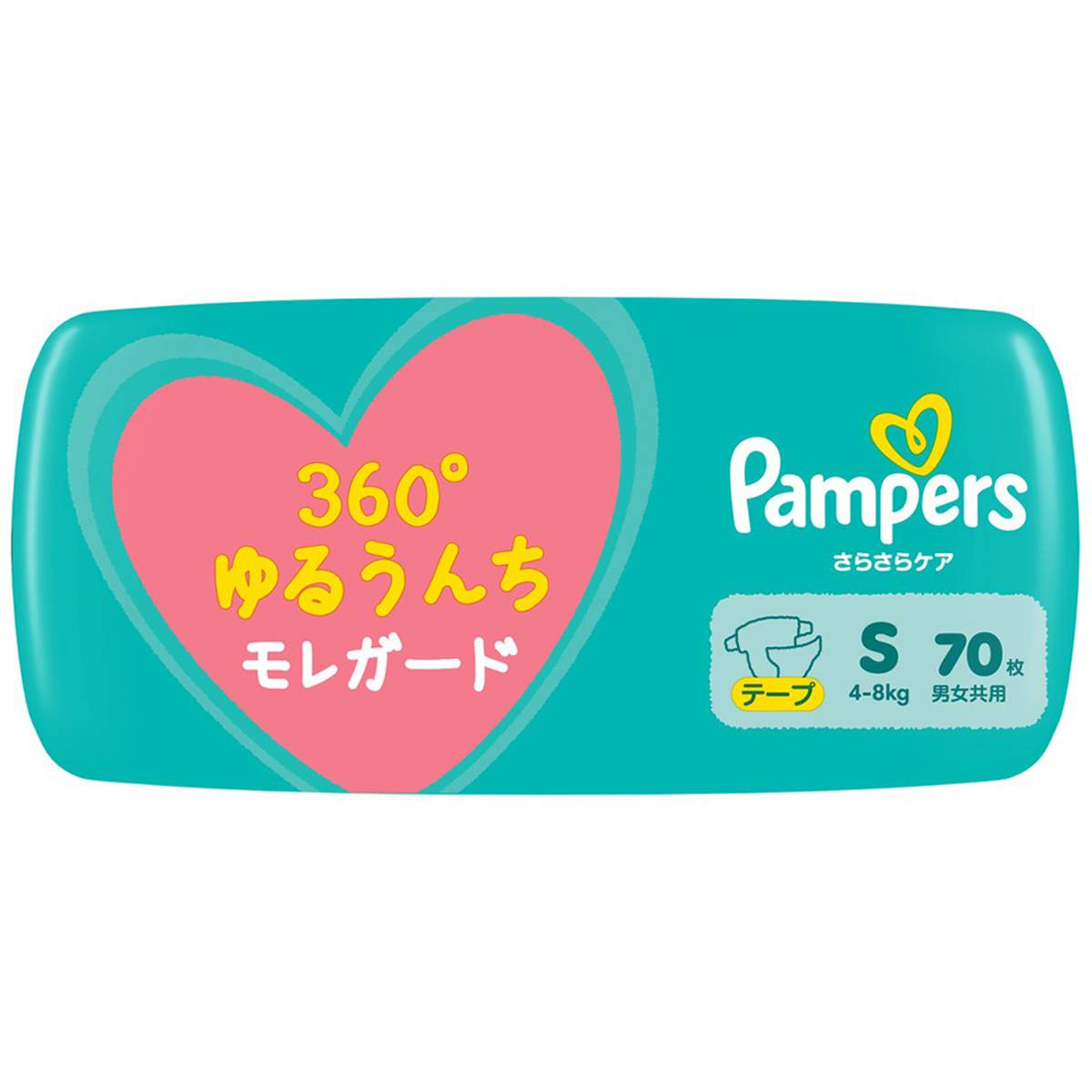 パンパース　さらさらケア　テープ　Ｓサイズ（４～８ｋｇ）　７０枚