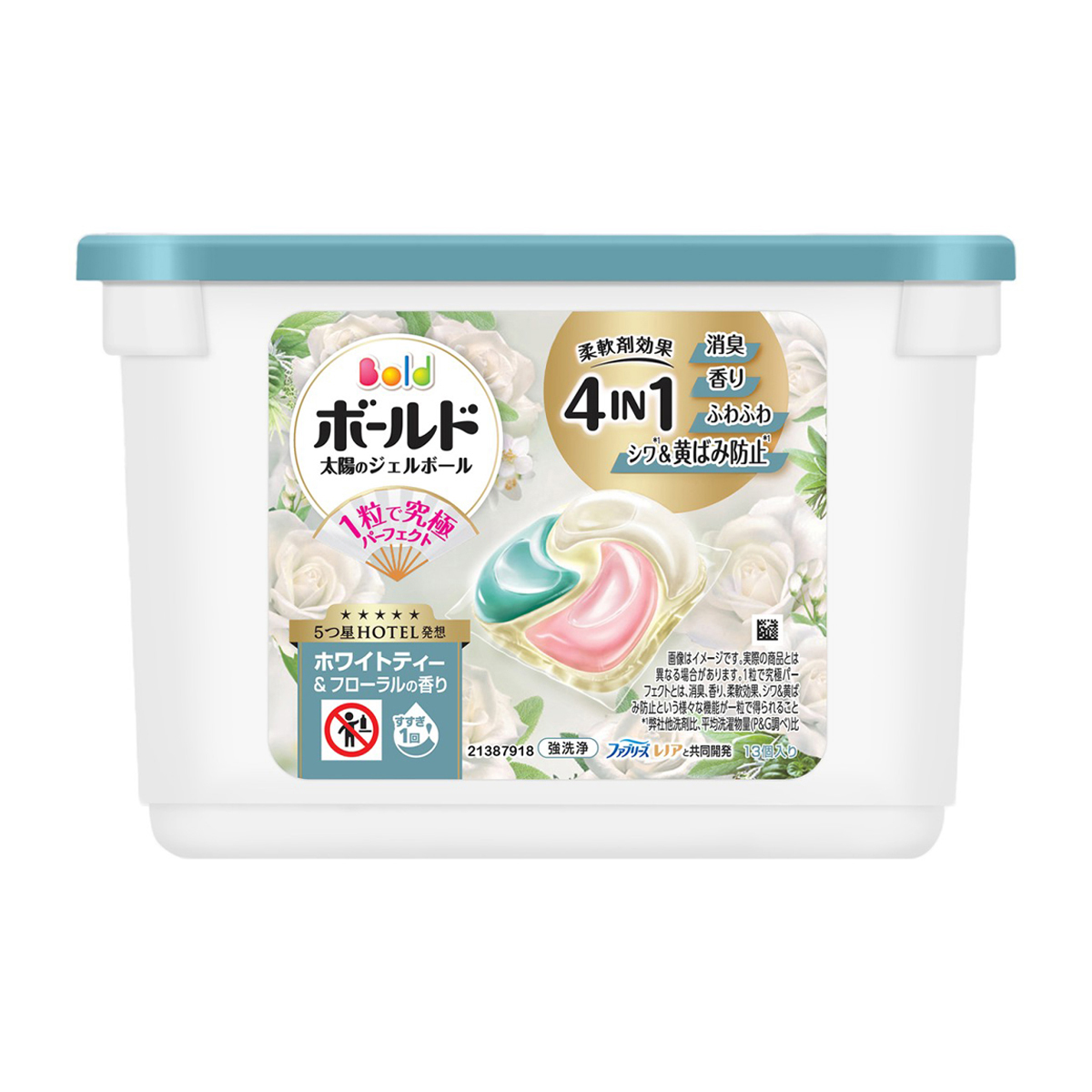 ボールド 太陽のジェルボール 4in1 ホワイトティー&フローラルの香り