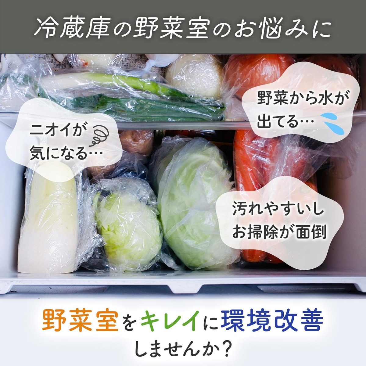 野菜室底に敷くシート（2枚入）