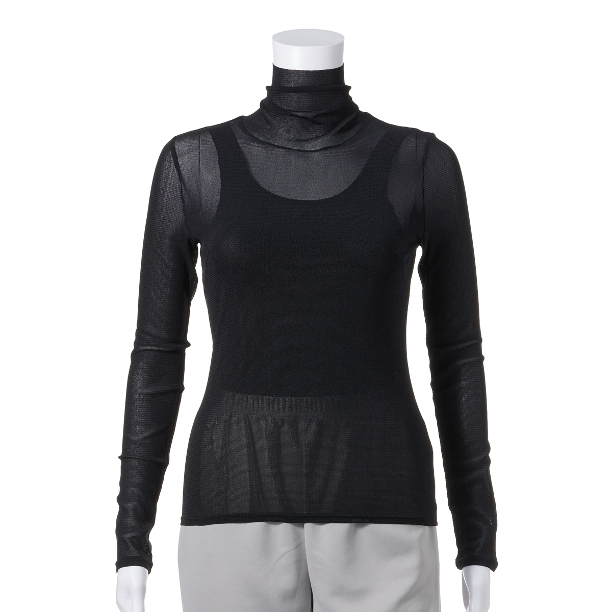 シルクナイロンチュール/ハイネック