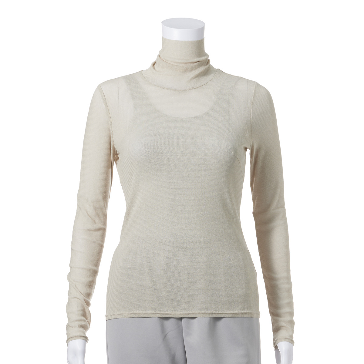 シルクナイロンチュール/ハイネック