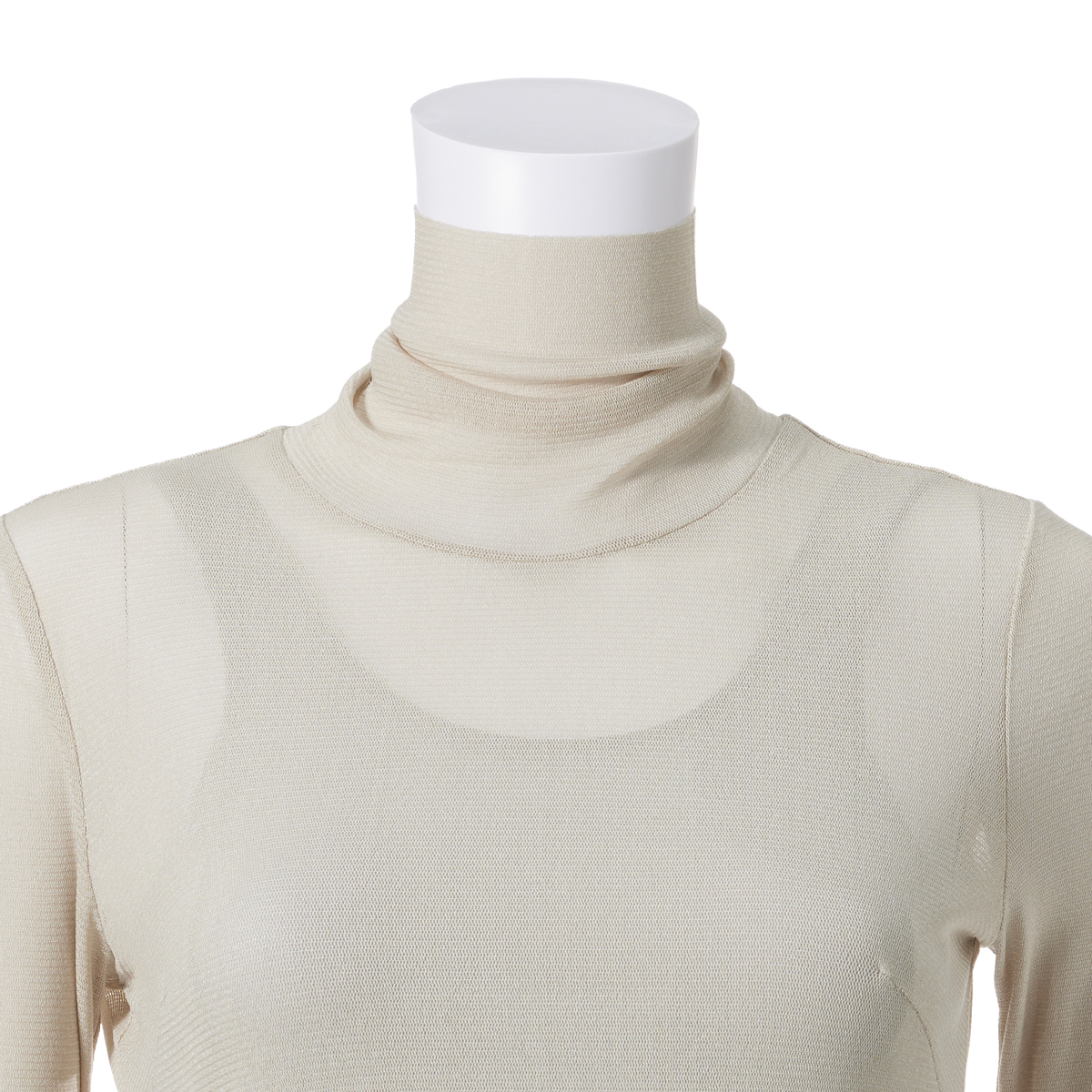 シルクナイロンチュール/ハイネック