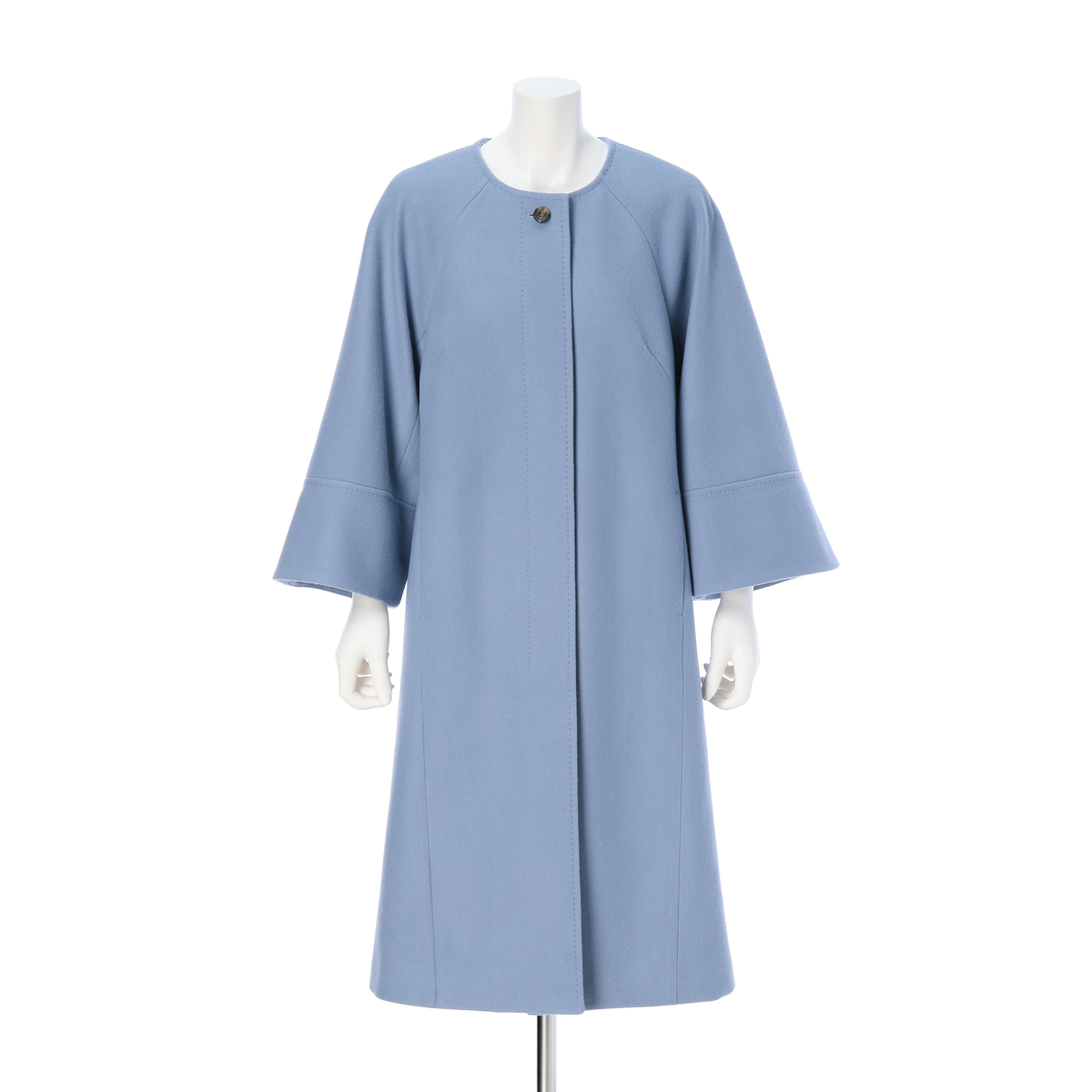 【ミラ・ショーン】ベルスリーブ・コート（ブルー）