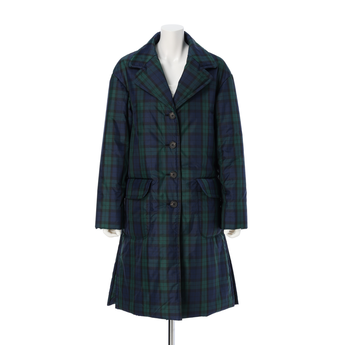 【49AVジュンコシマダ】ブラックウォッチ 撥水中綿コート