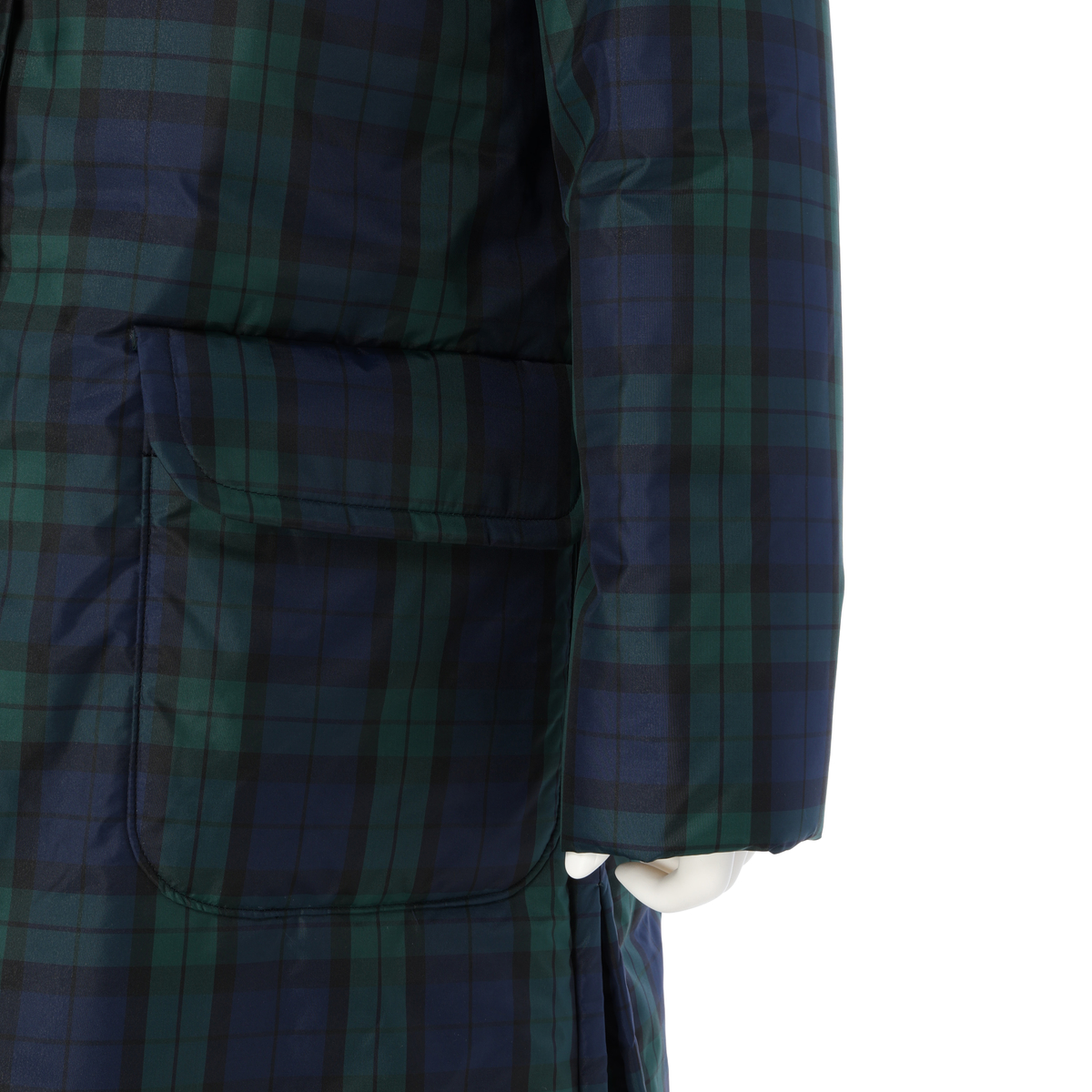 【49AVジュンコシマダ】ブラックウォッチ 撥水中綿コート