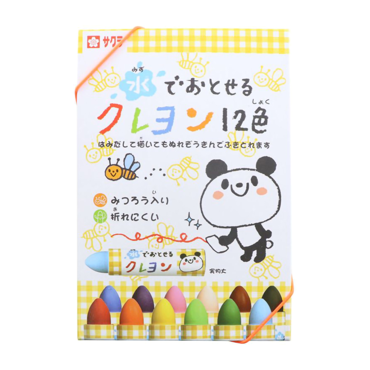 水でおとせるクレヨン12色