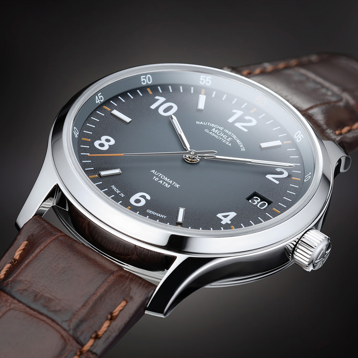 Muhle Glashutte ミューレグラスヒュッテ 腕時計 Lunova Date M1-43-16-LB-I