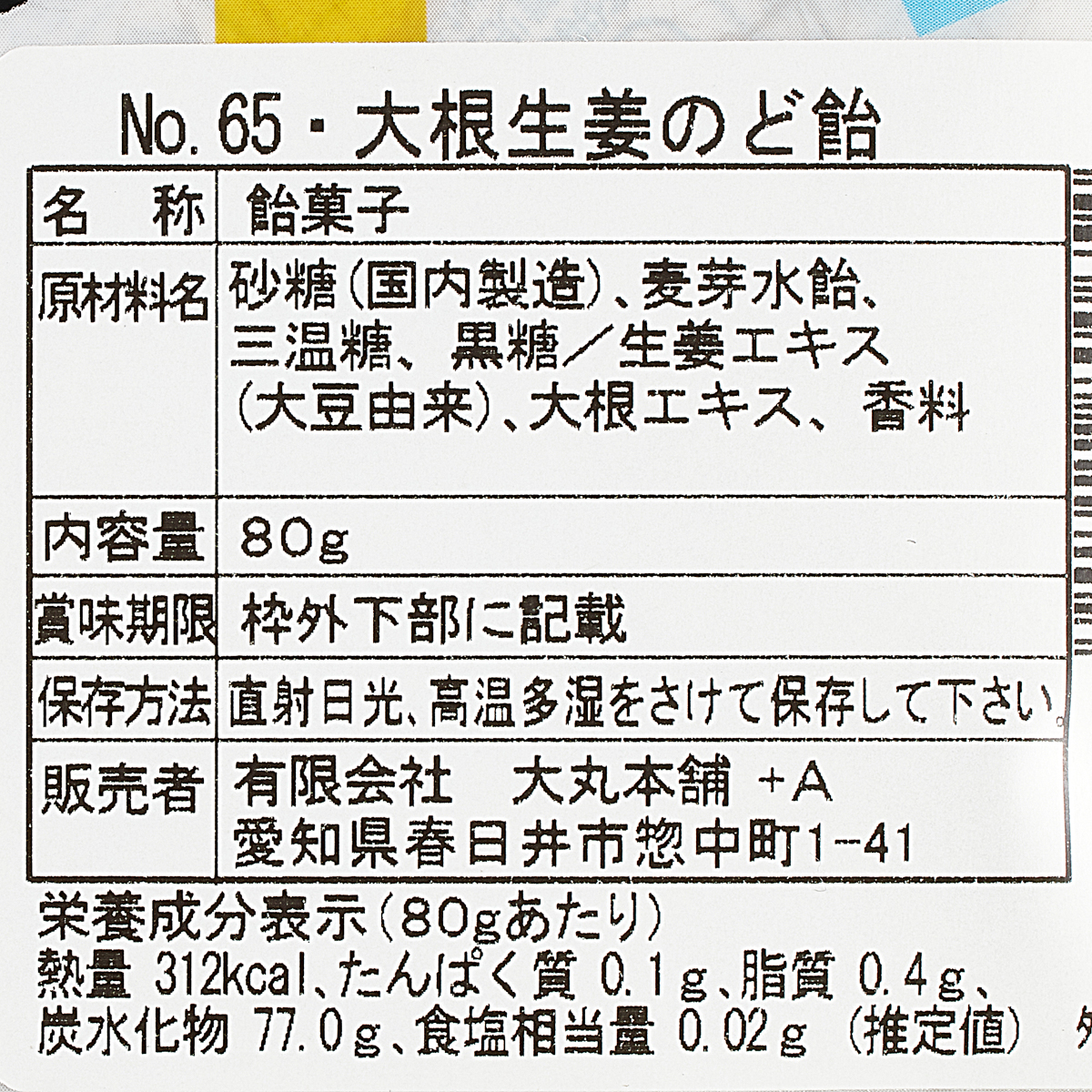 【アウトレット】和風豊かな味　大根生姜のど飴 250731