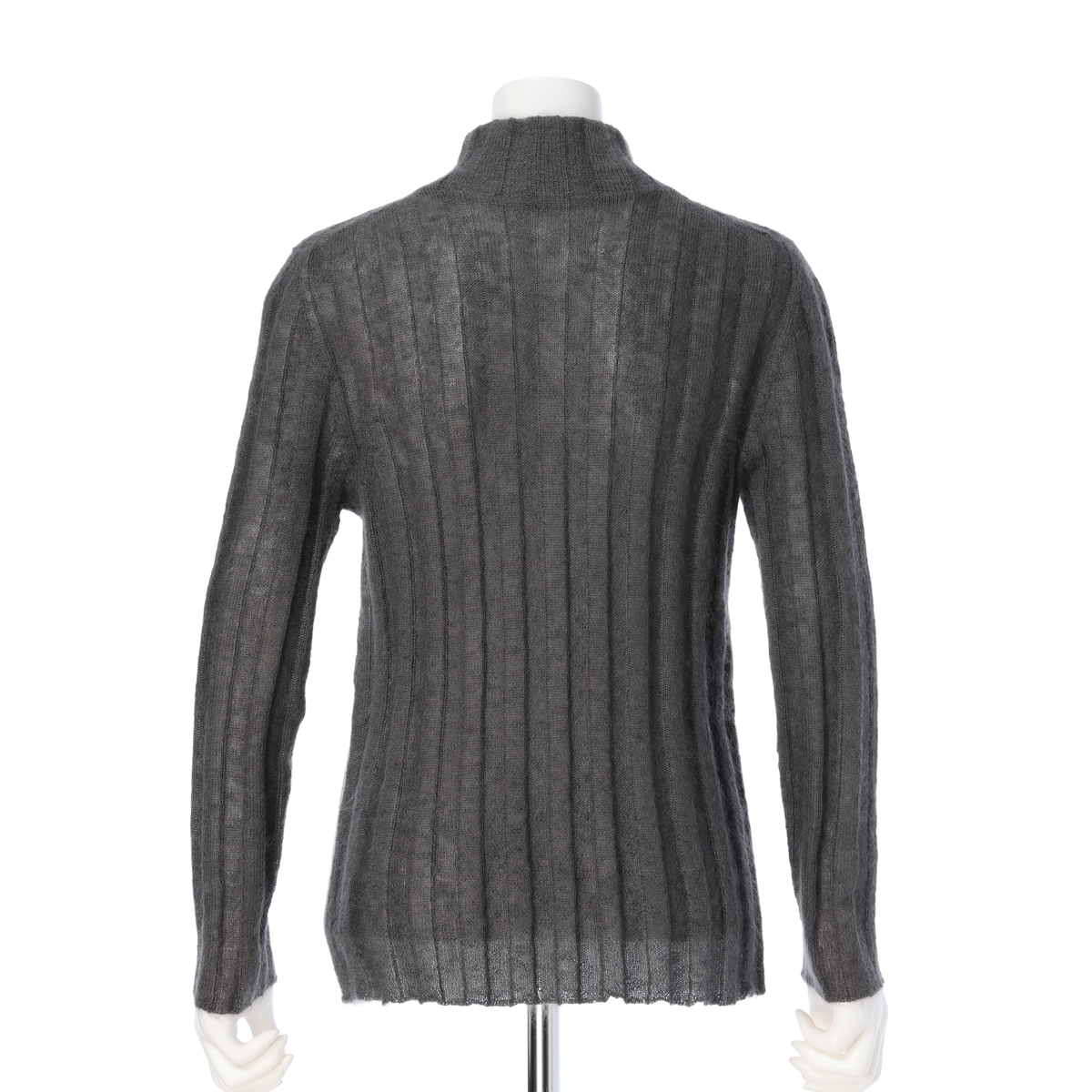 【GAUGE】モヘアシルク　ワイドリブモックネックプルオーバー