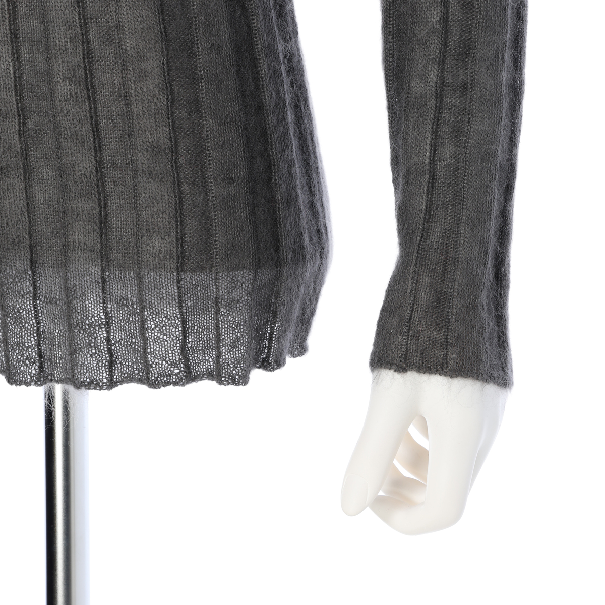 【GAUGE】モヘアシルク　ワイドリブモックネックプルオーバー