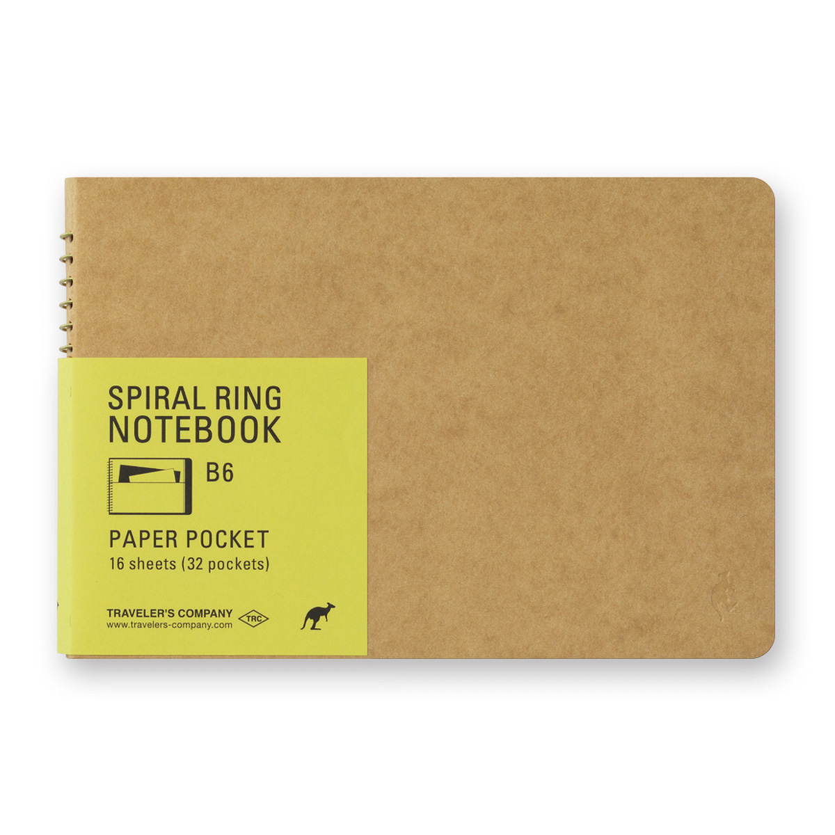 ミドリ　ＴＲＣ　スパイラルリングノート＜Ｂ６＞　ペーパーポケット　１冊（１６枚入）