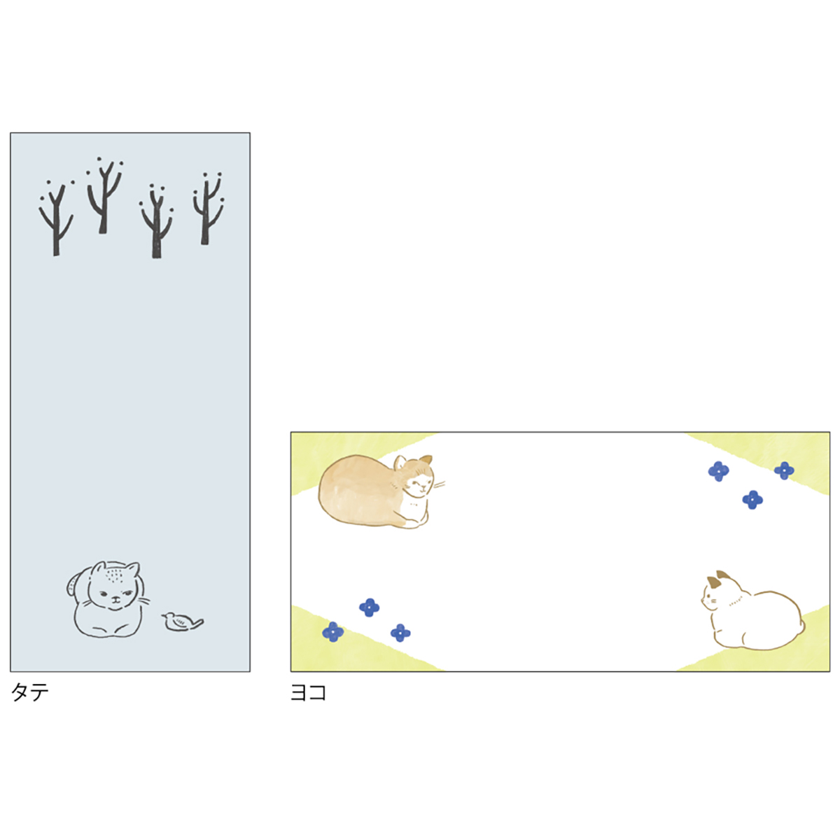 ネコの推し仕草一筆箋　香箱座りするしぐさ