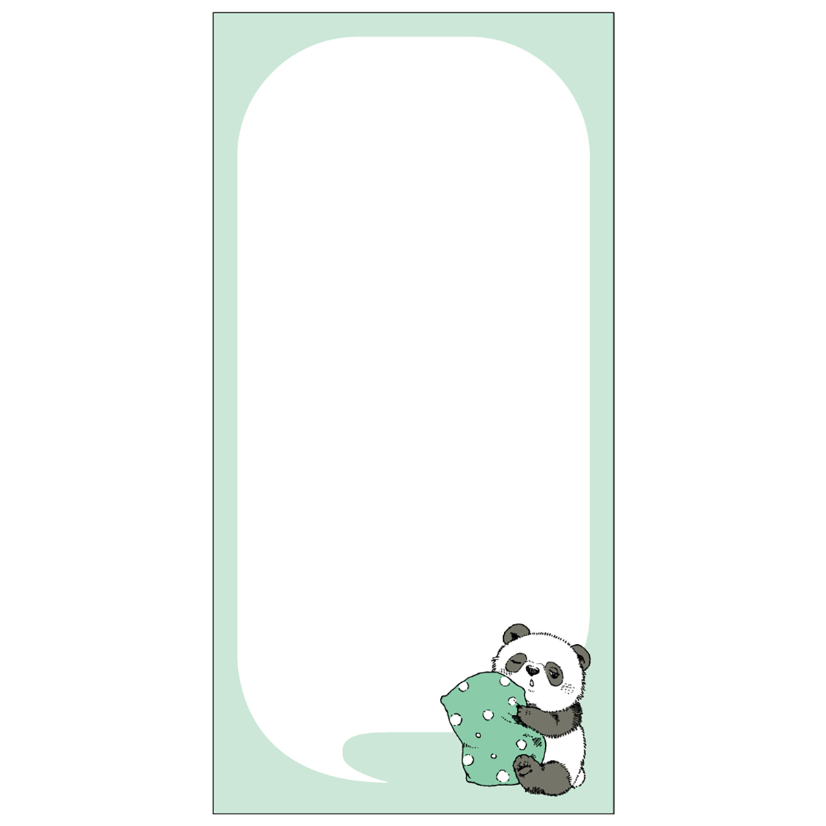 立つふせん まだ眠たいパンダ／ふきだし