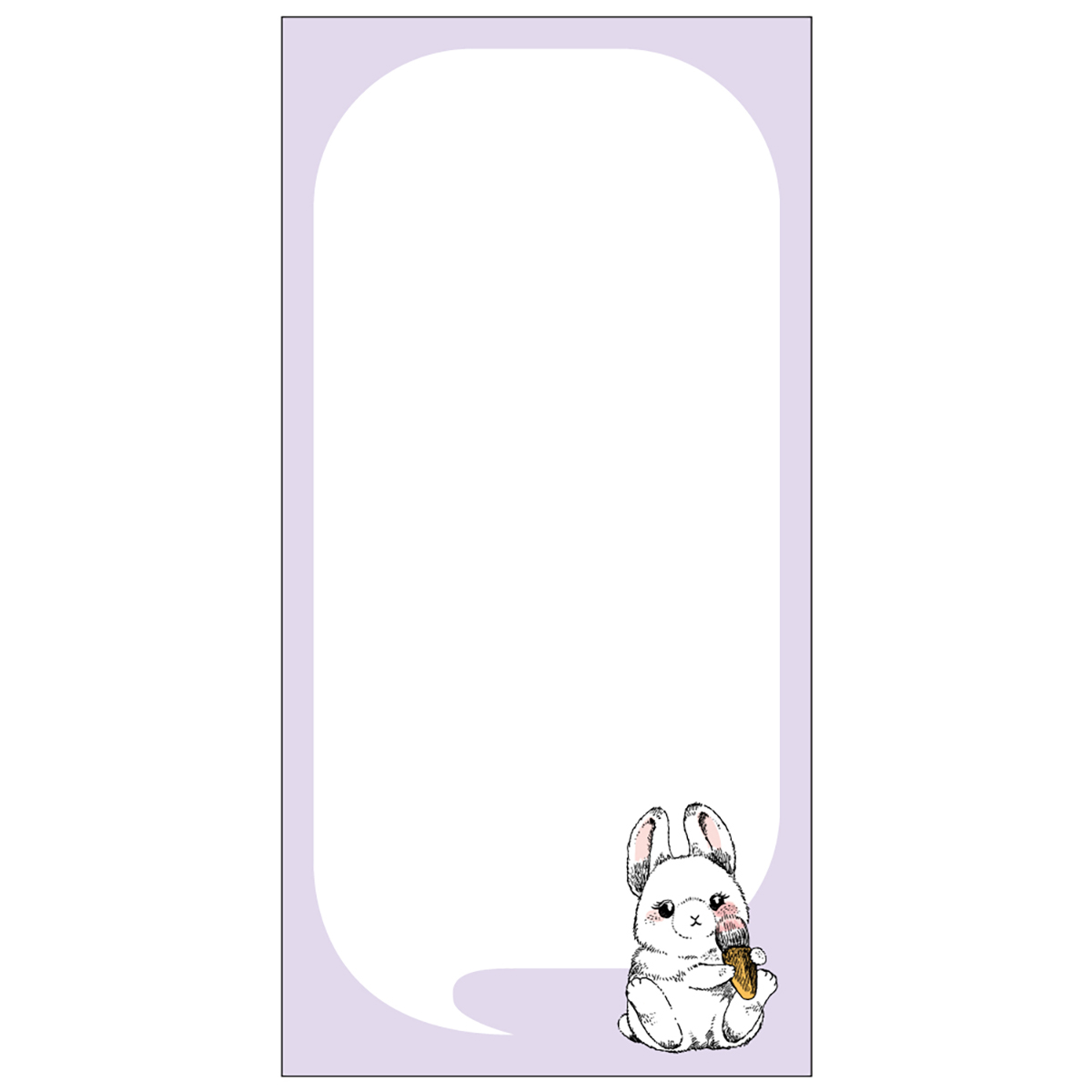 立つふせん おめかしするウサギ／ふきだし