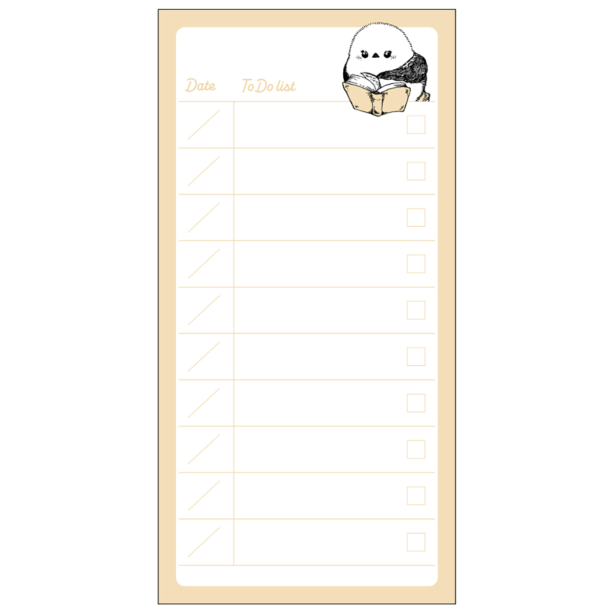 立つふせん 積読を消化するシマエナガ／ToDo