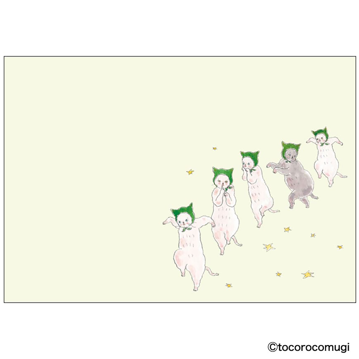 しっかり貼れるピタふせん L（厚口タイプ）／トコロコムギ 真夜中の腹ぺこにゃんこ